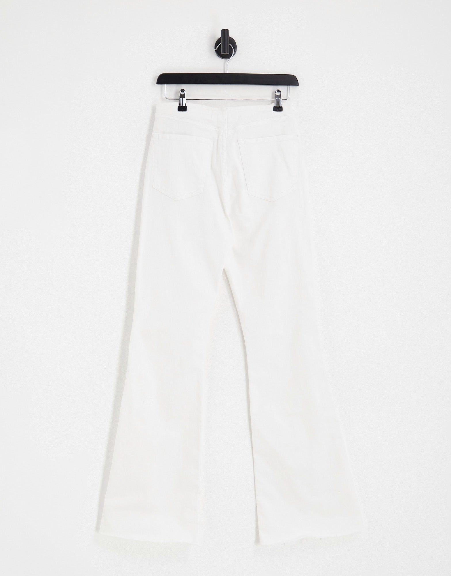 Stradivarius lace up flare jean in white - ASOS Sample Sale