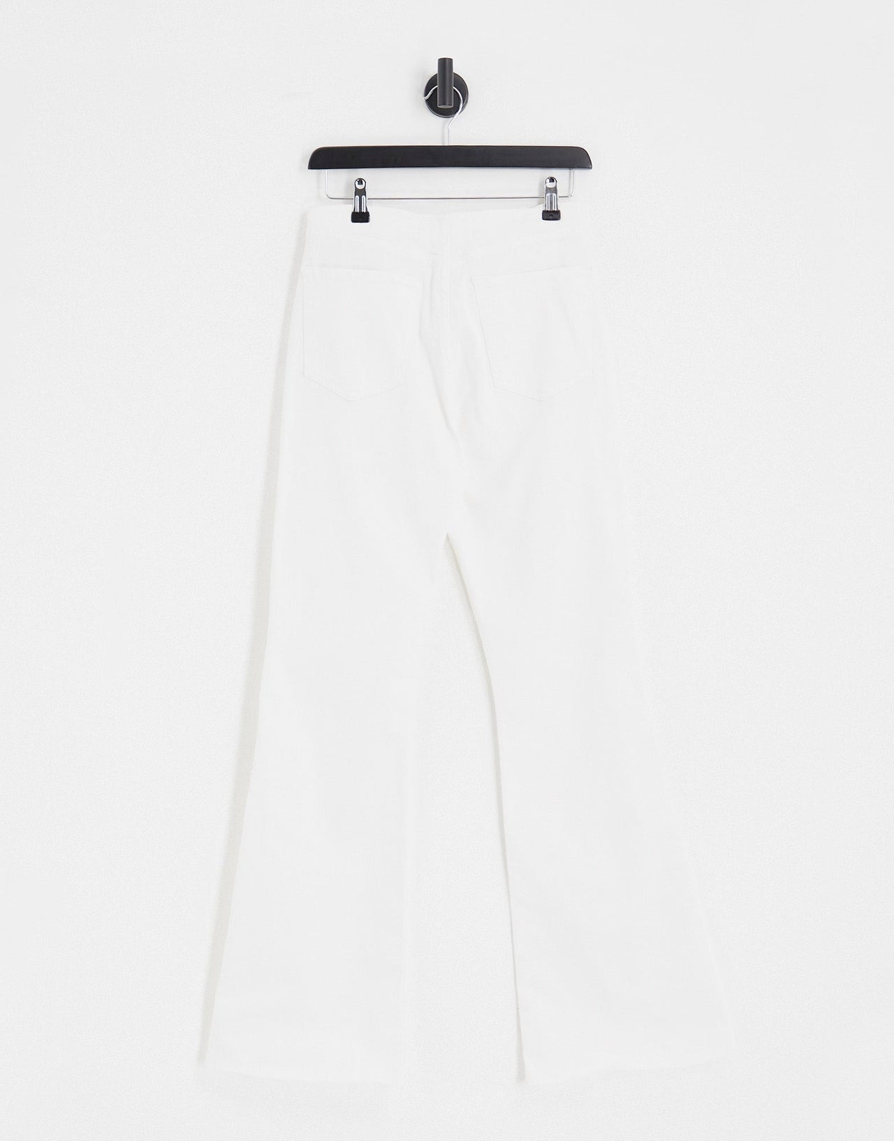 Stradivarius lace up flare jean in white - ASOS Sample Sale