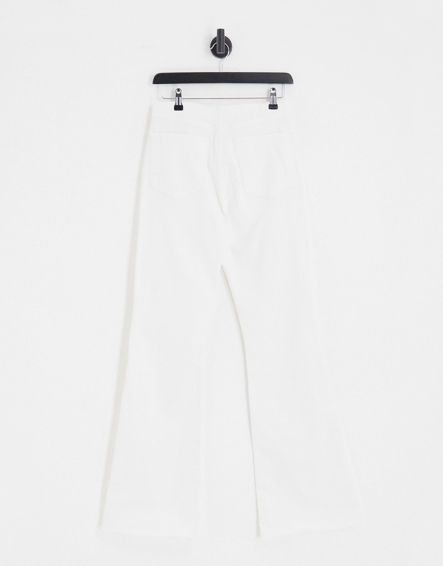 Stradivarius lace up flare jean in white - ASOS Sample Sale