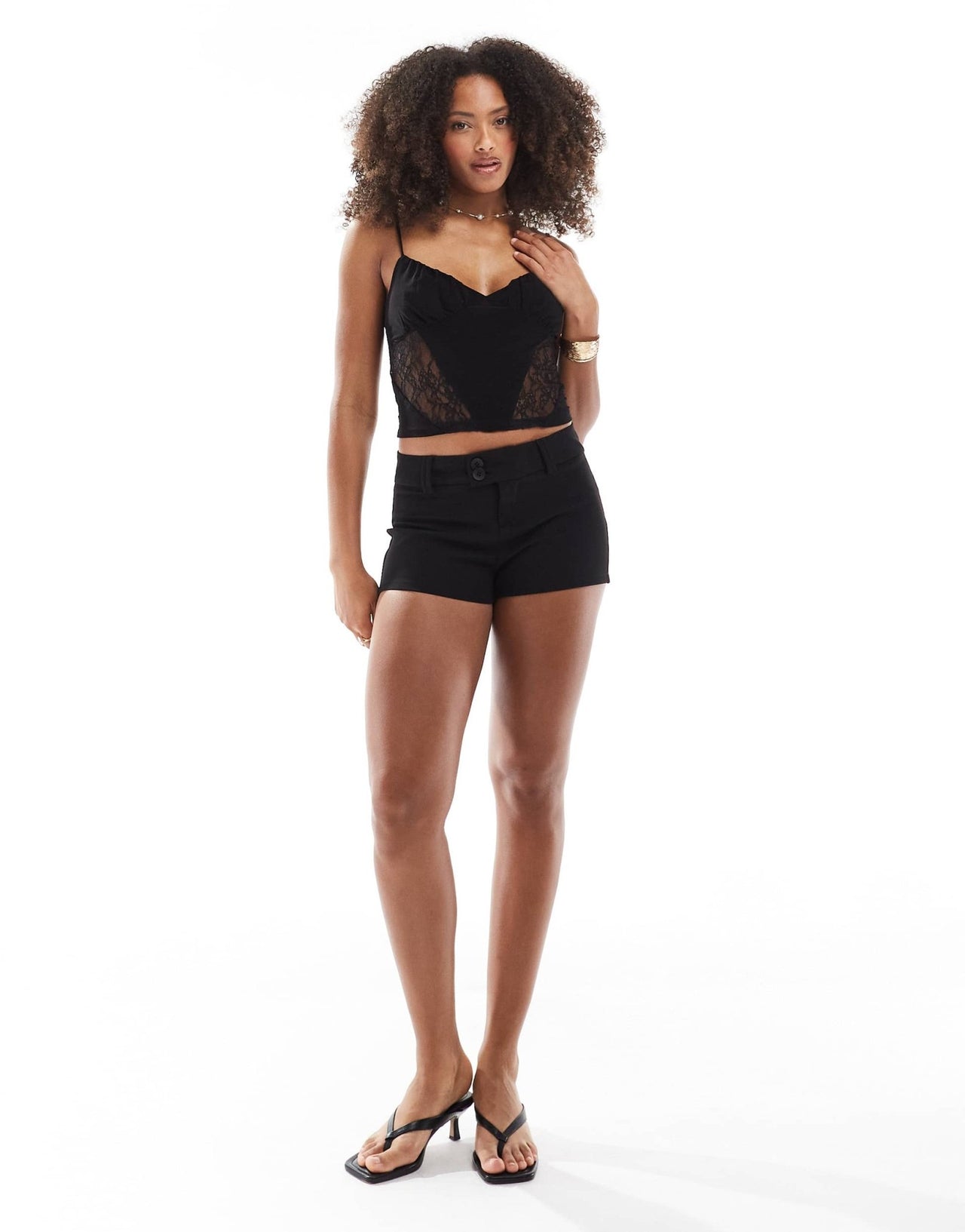 Stradivarius mini short in black - ASOS Sample Sale