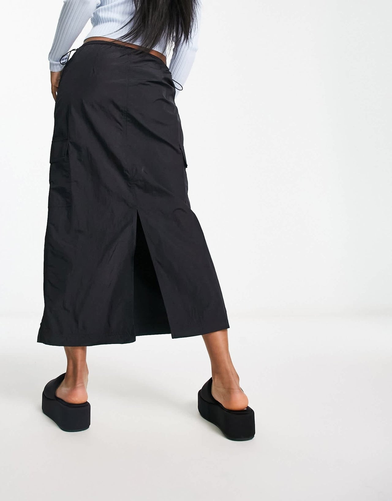 Stradivarius nylon parachute cargo skirt - ASOS Sample Sale