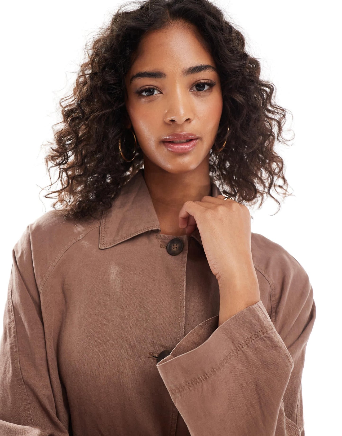 Stradivarius overshirt in brown - ASOS Sample Sale