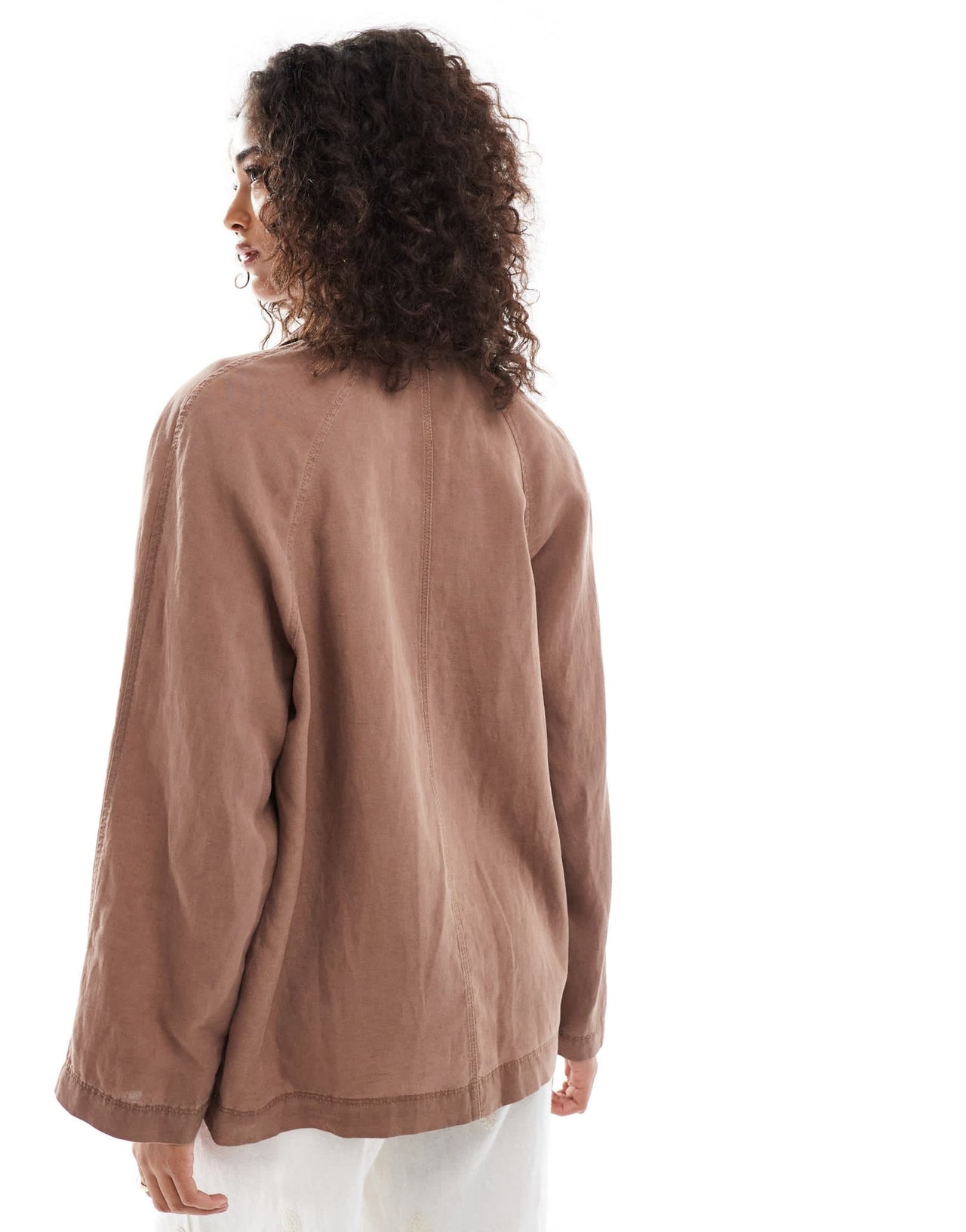 Stradivarius overshirt in brown - ASOS Sample Sale