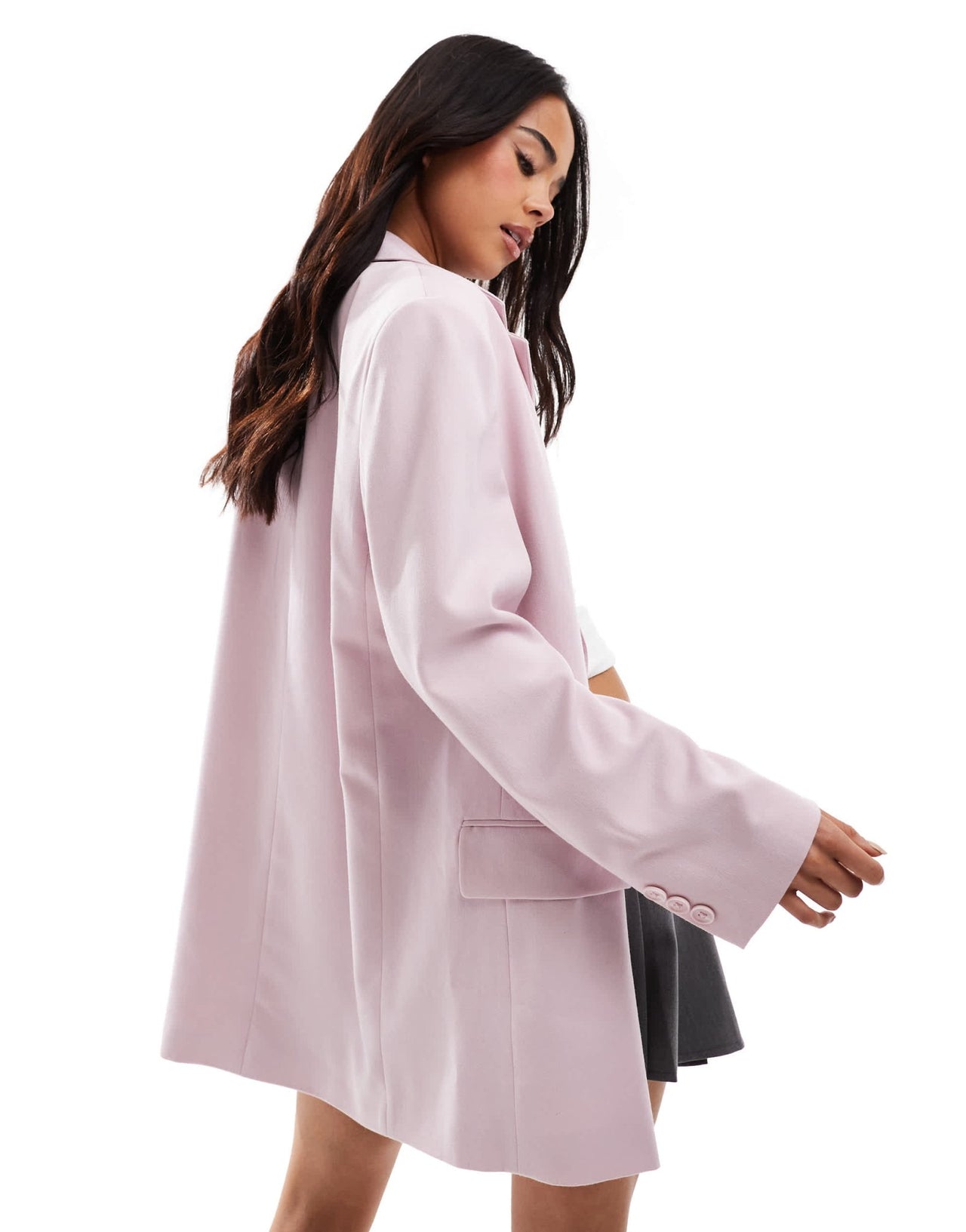 Stradivarius oversized blazer in baby pink - ASOS Sample Sale