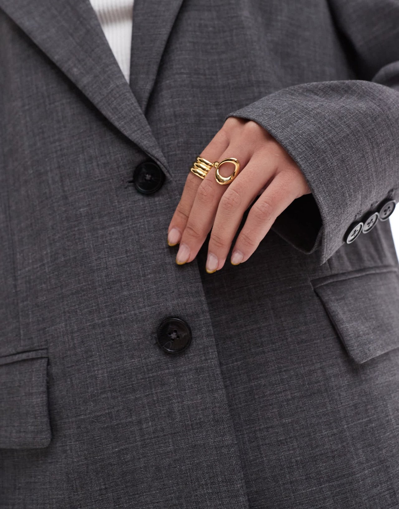 Stradivarius oversized blazer in grey - ASOS Sample Sale
