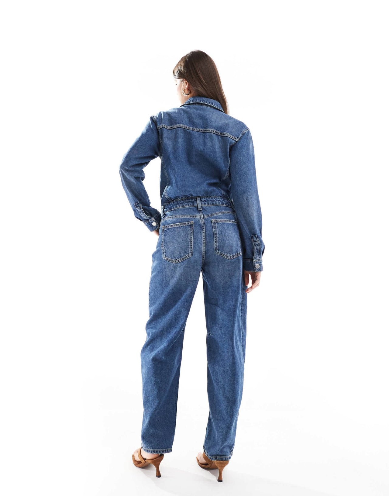 Stradivarius oversized denim dungaree - ASOS Sample Sale
