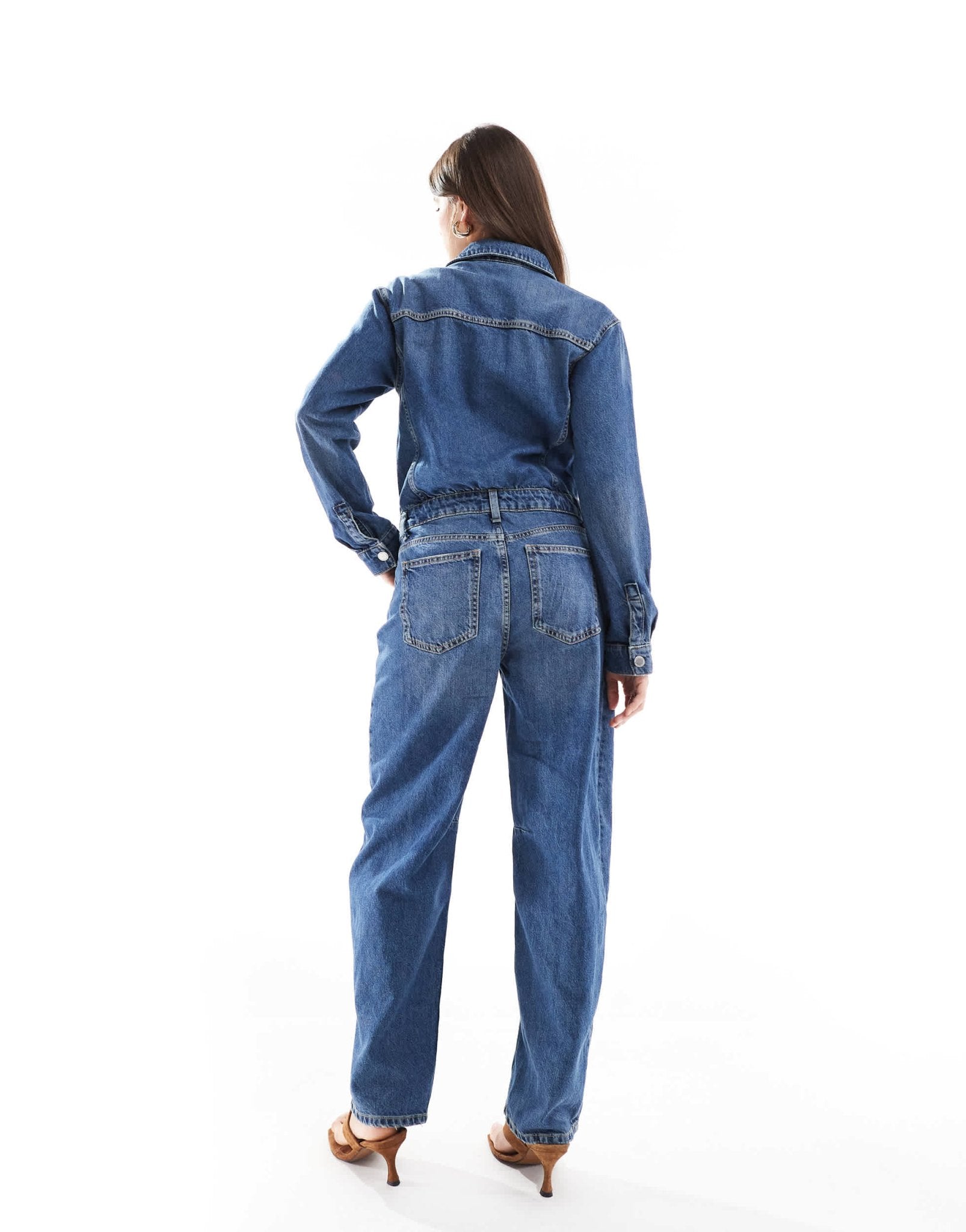 Stradivarius oversized denim dungaree - ASOS Sample Sale