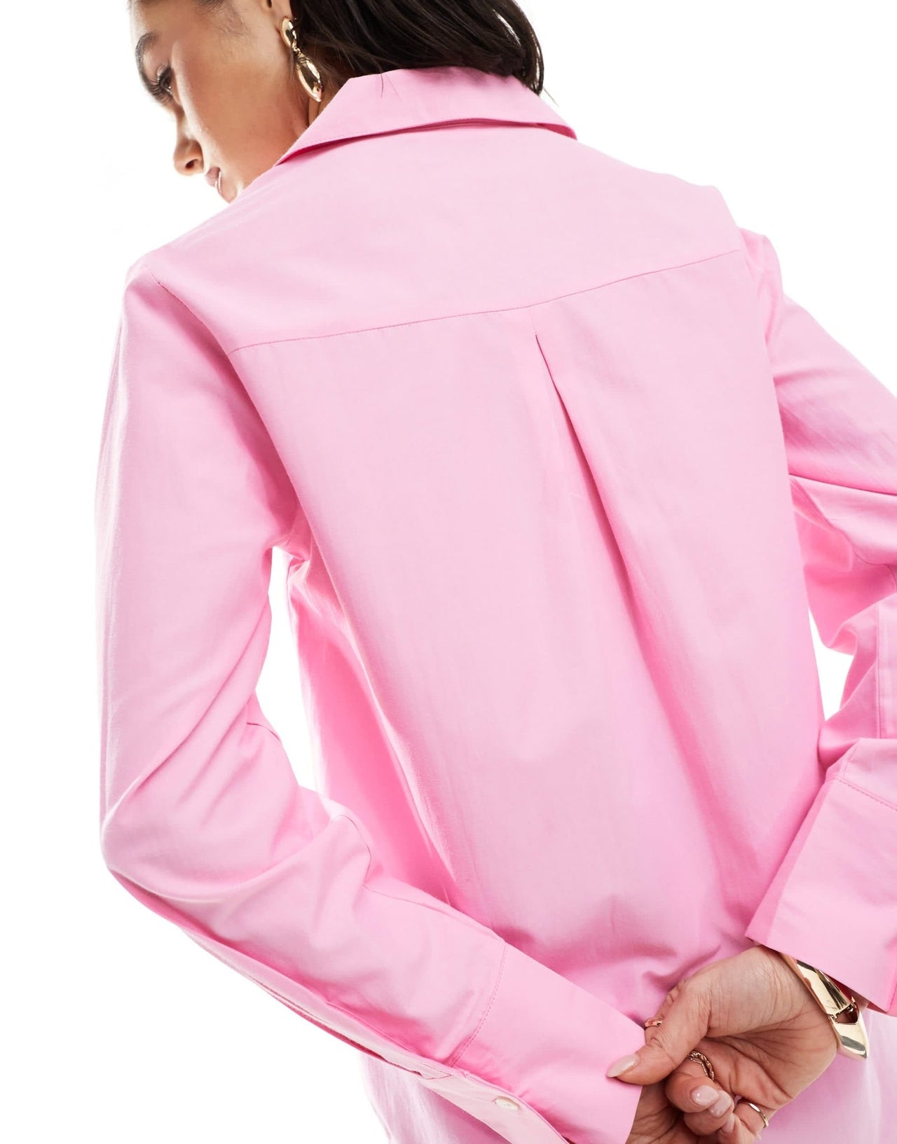 Stradivarius oversized shirt in pink - ASOS Sample Sale
