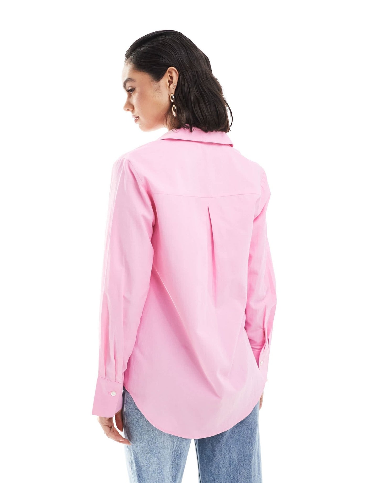 Stradivarius oversized shirt in pink - ASOS Sample Sale