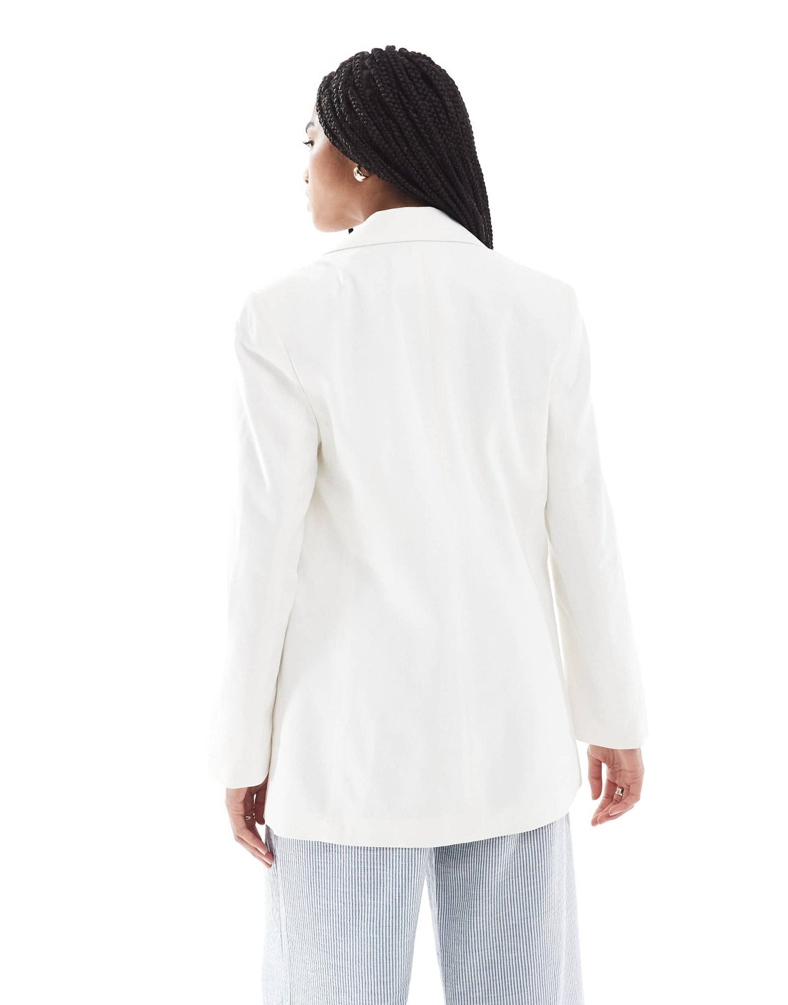Stradivarius oversized tailored blazer in white - ASOS Sample Sale