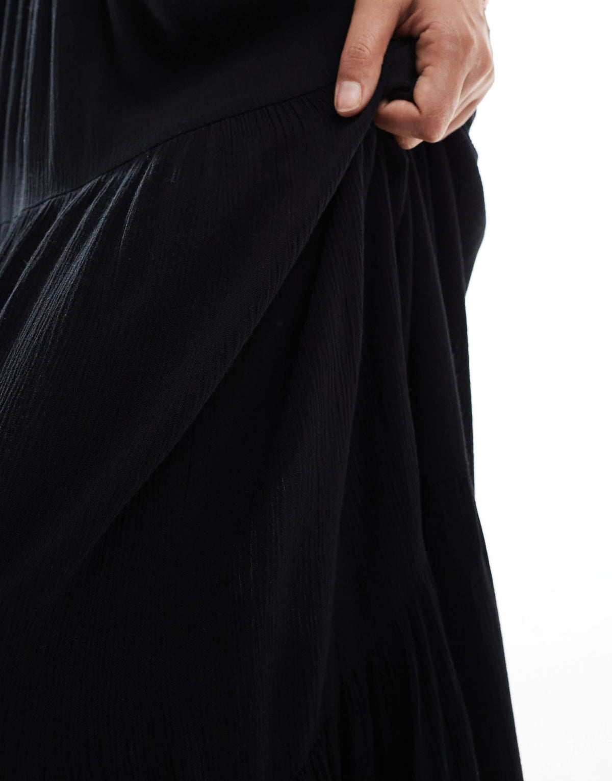 Stradivarius Petite boho midi skirt in black - ASOS Sample Sale