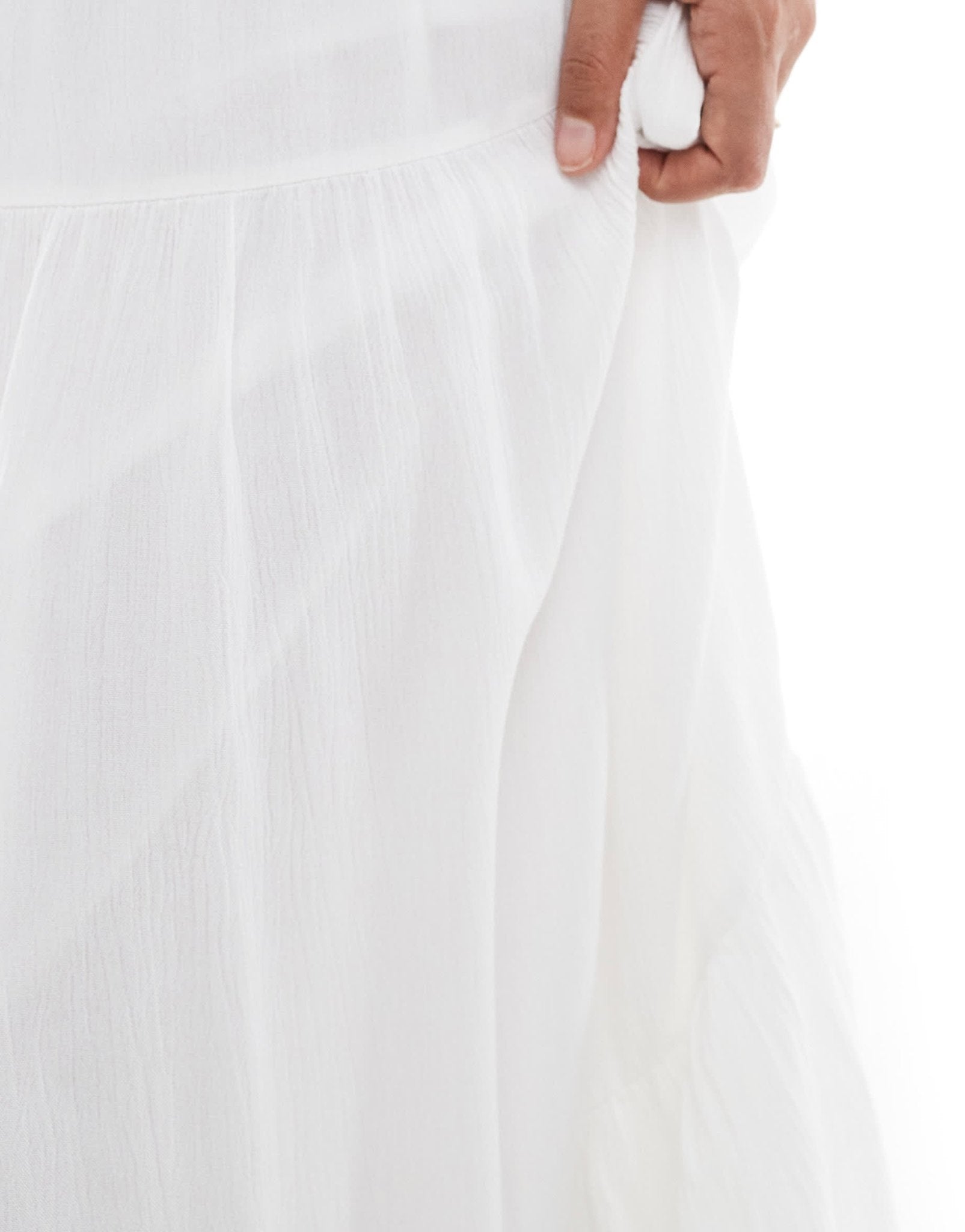 Stradivarius Petite boho midi skirt in white - ASOS Sample Sale