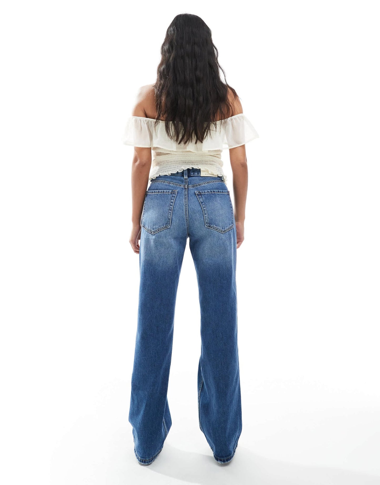 Stradivarius Petite D92 denim straight jeans in dark wash - ASOS Sample Sale