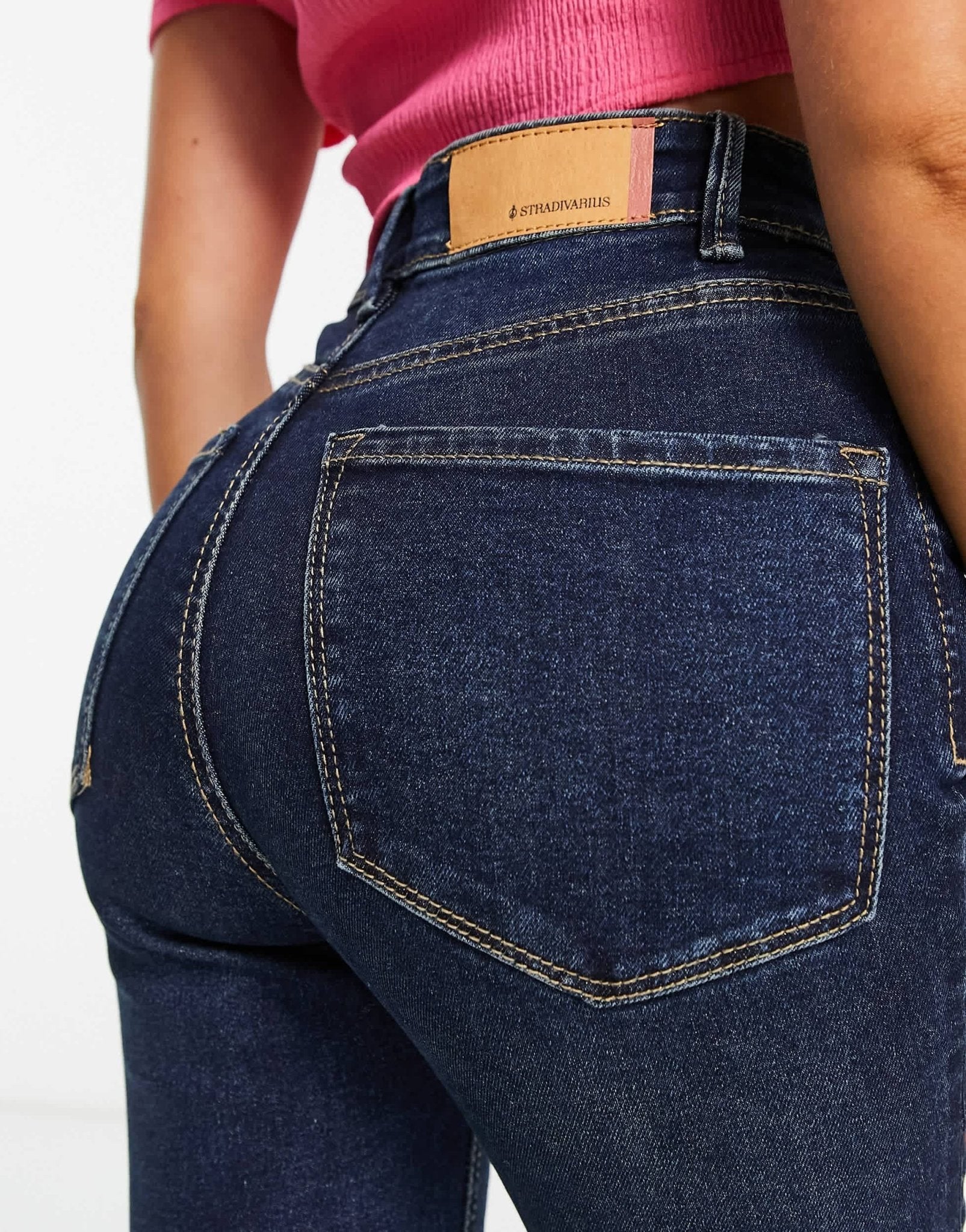 Stradivarius Petite super high waist skinny jean in dark wash - ASOS Sample Sale