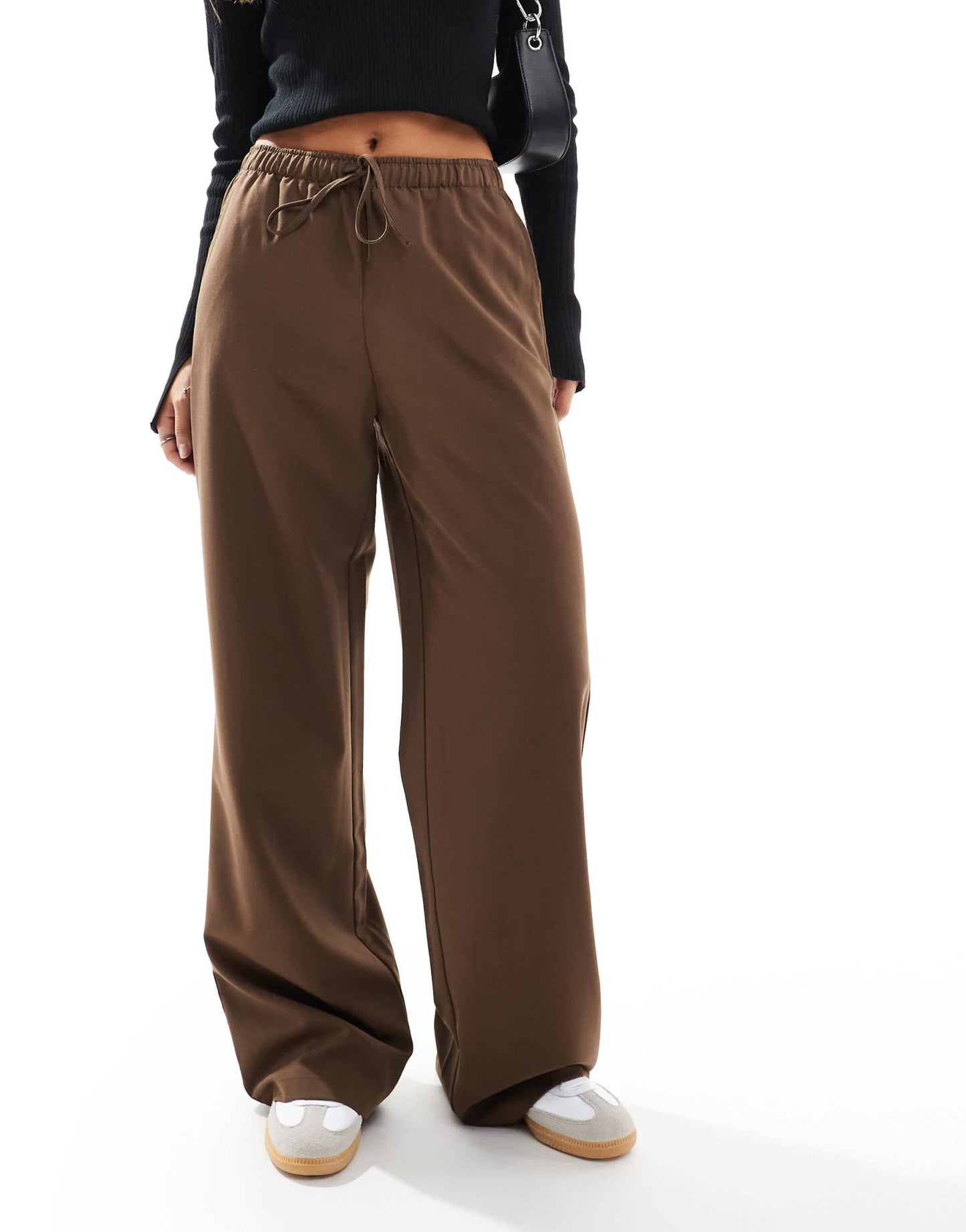 Stradivarius pull on trouser in brown - ASOS Sample Sale