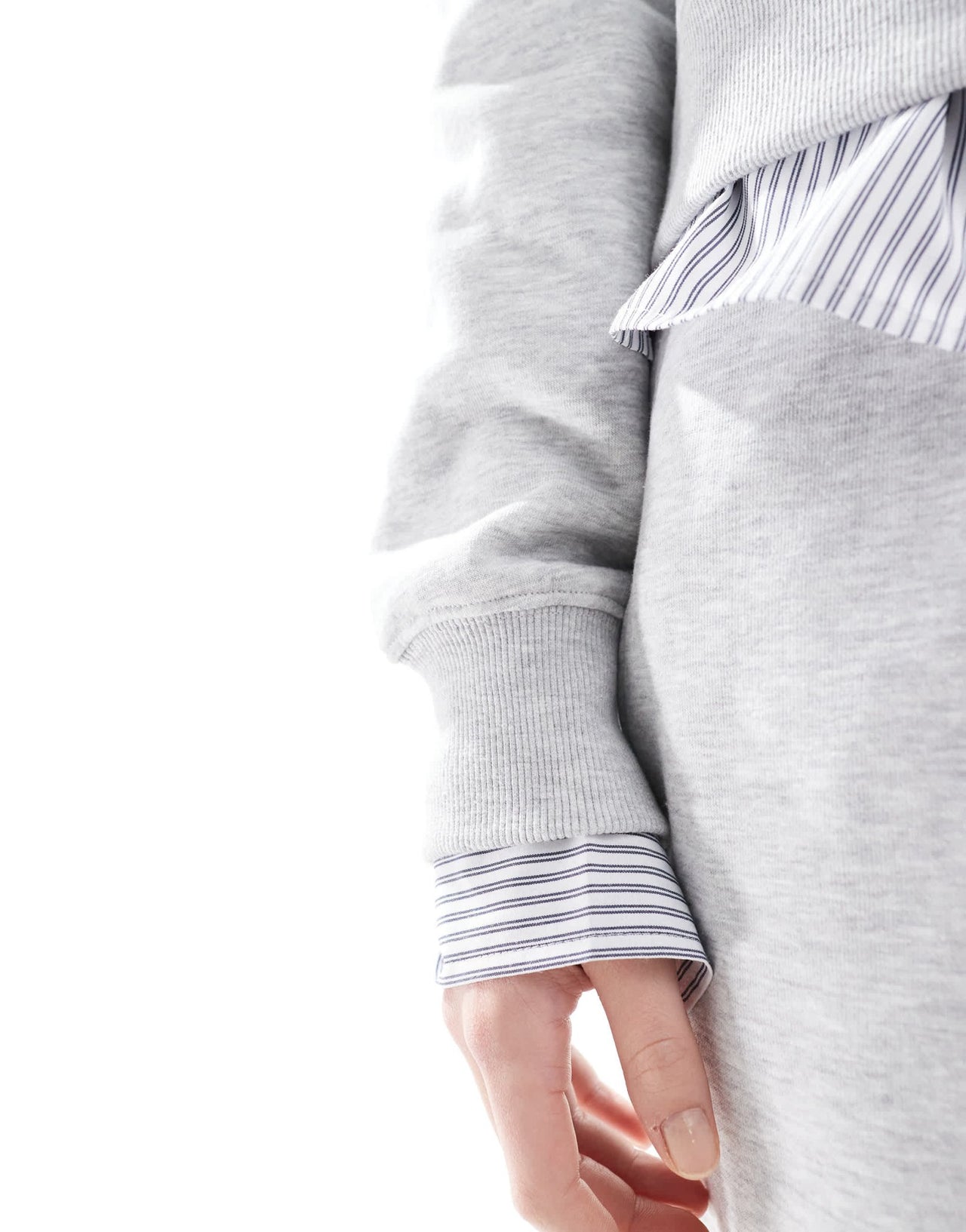 Stradivarius round neck sweatshirt in grey - ASOS Sample Sale