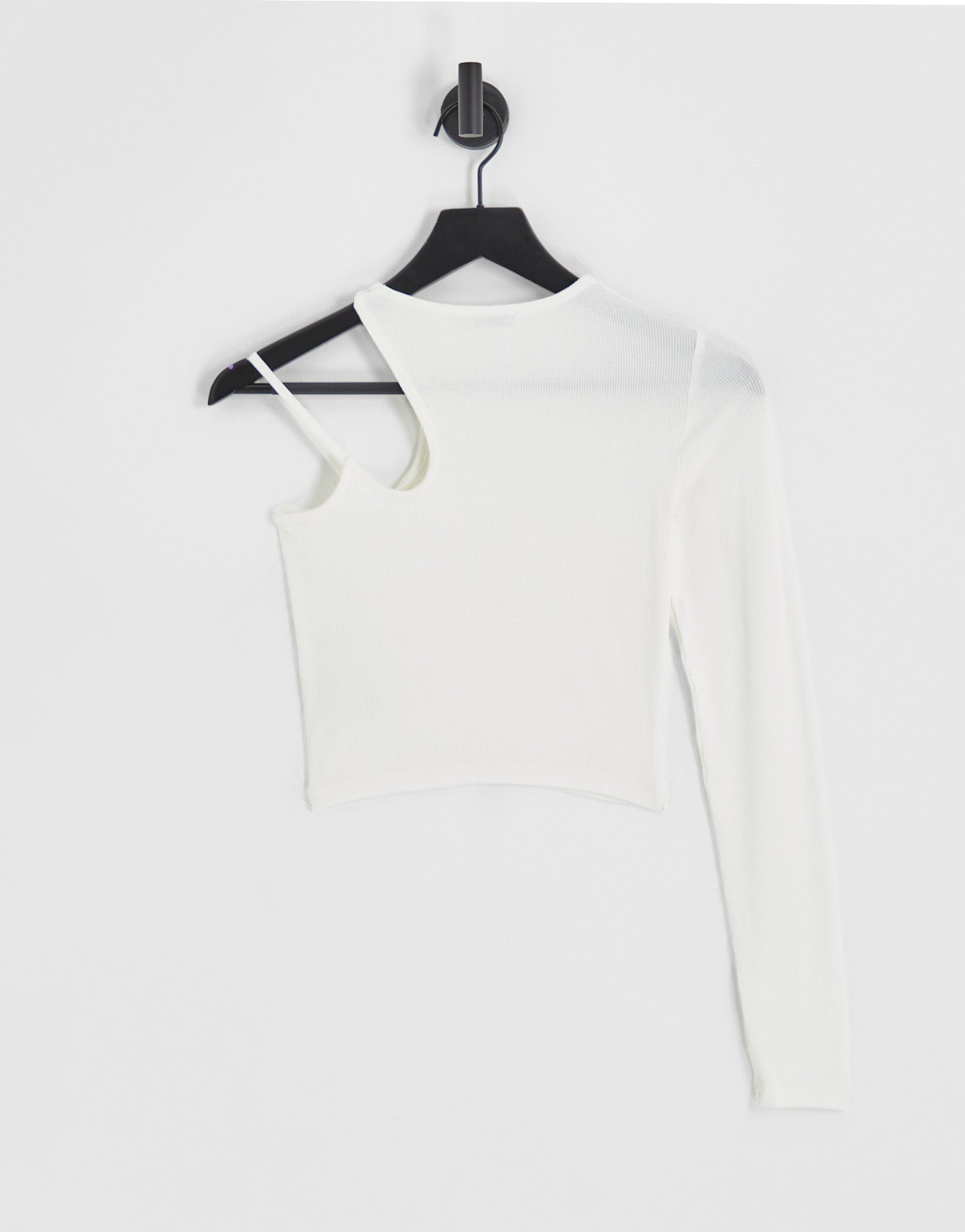 Stradivarius seamless one shoulder top in white - ASOS Sample Sale