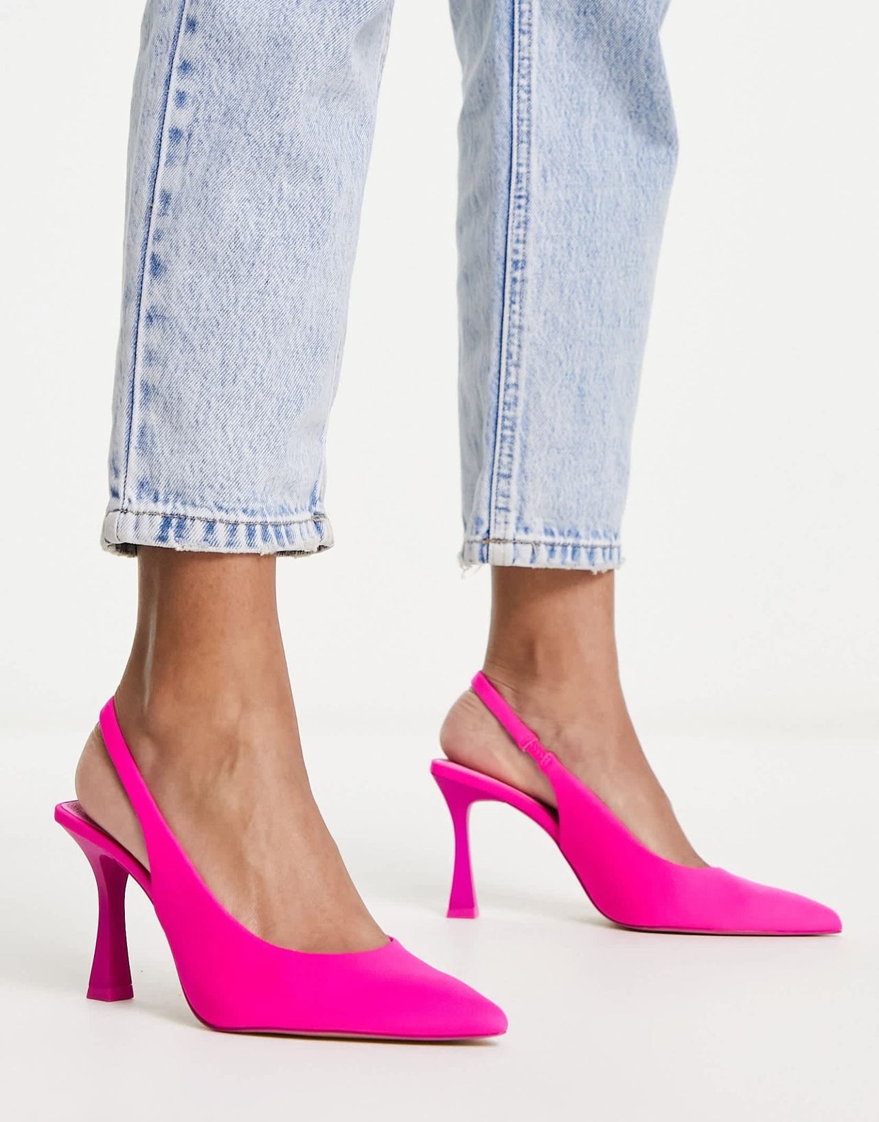 Stradivarius slingback court shoe in pink - ASOS Sample Sale