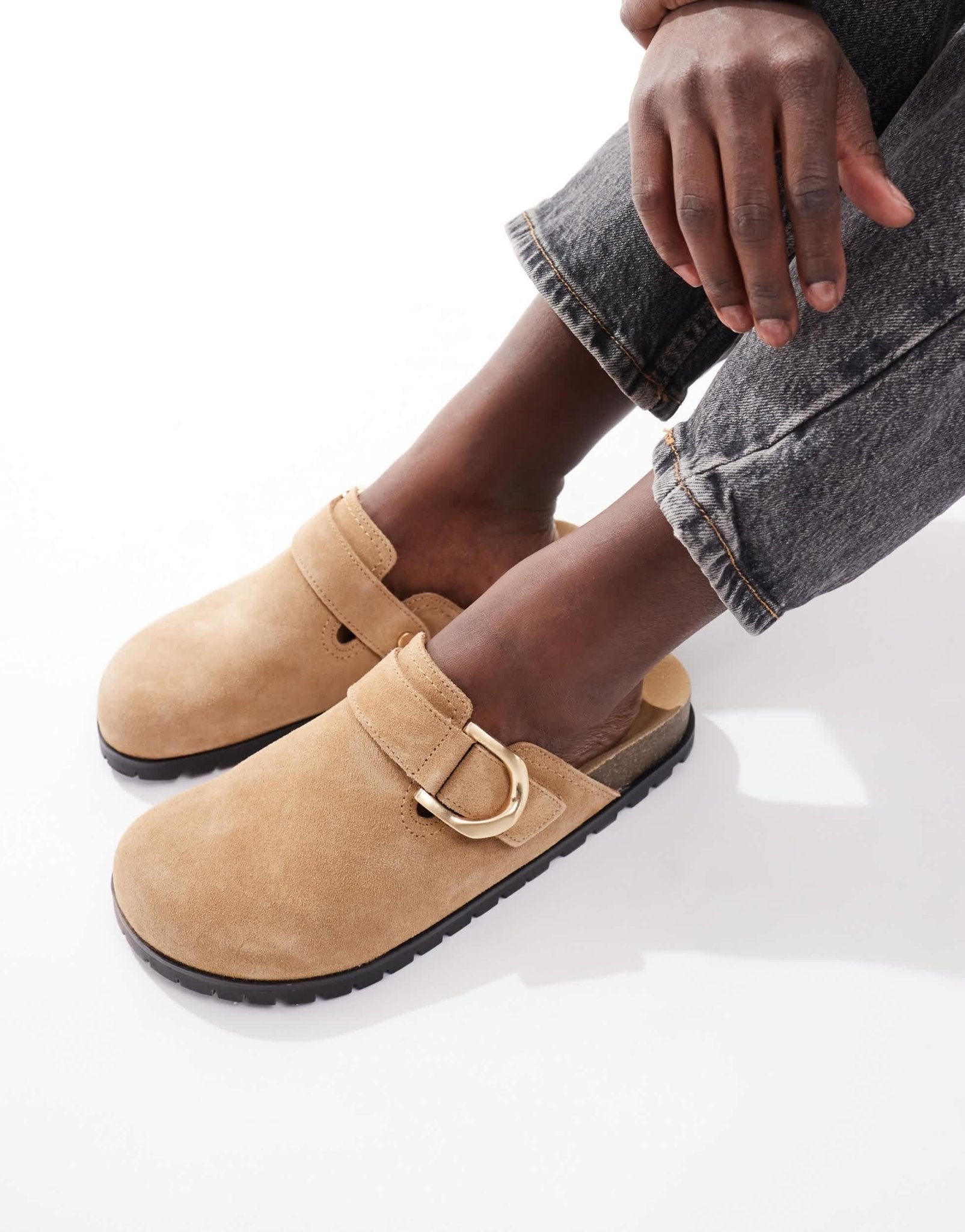 Stradivarius slip on mule in tan - ASOS Sample Sale