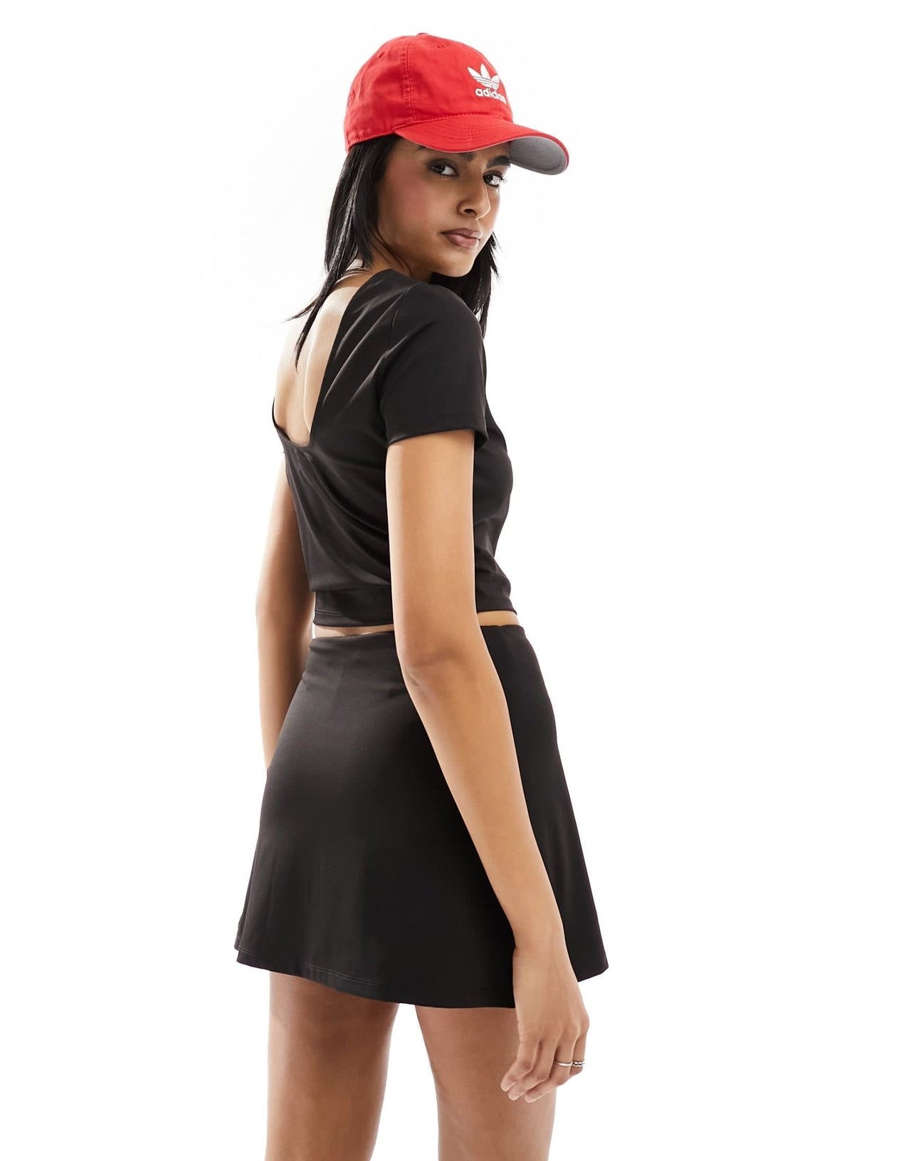 Stradivarius sport sculpt skort in black co-ord - ASOS Sample Sale