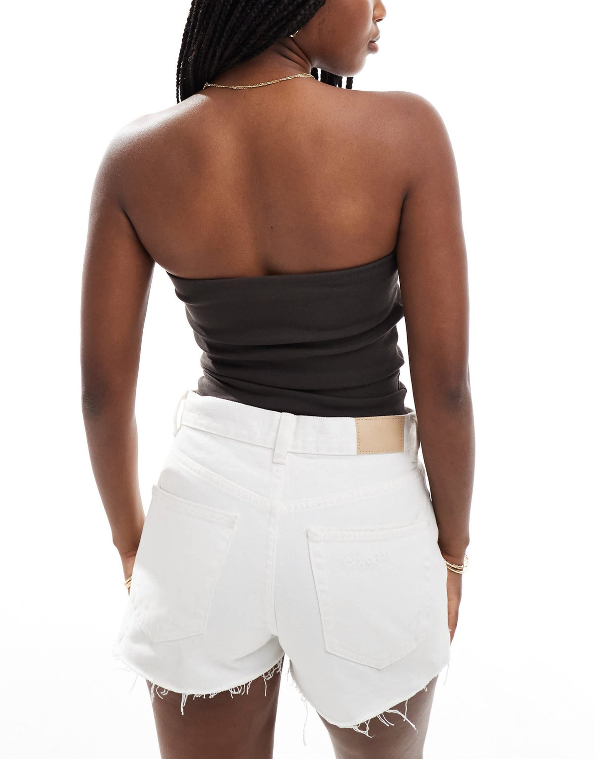 Stradivarius STR 2 pack bandeau top in yellow & brown - ASOS Sample Sale