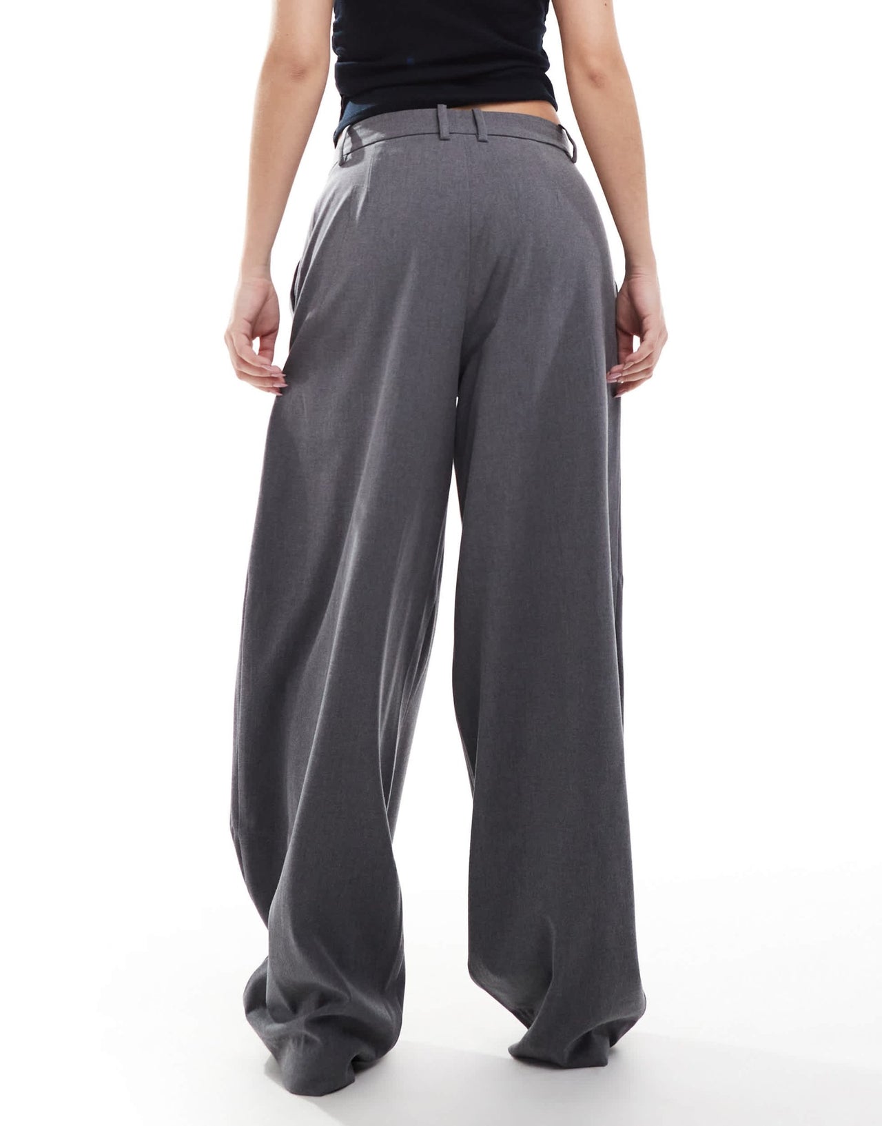 Stradivarius STR balloon tailored trousers in grey - ASOS Sample Sale