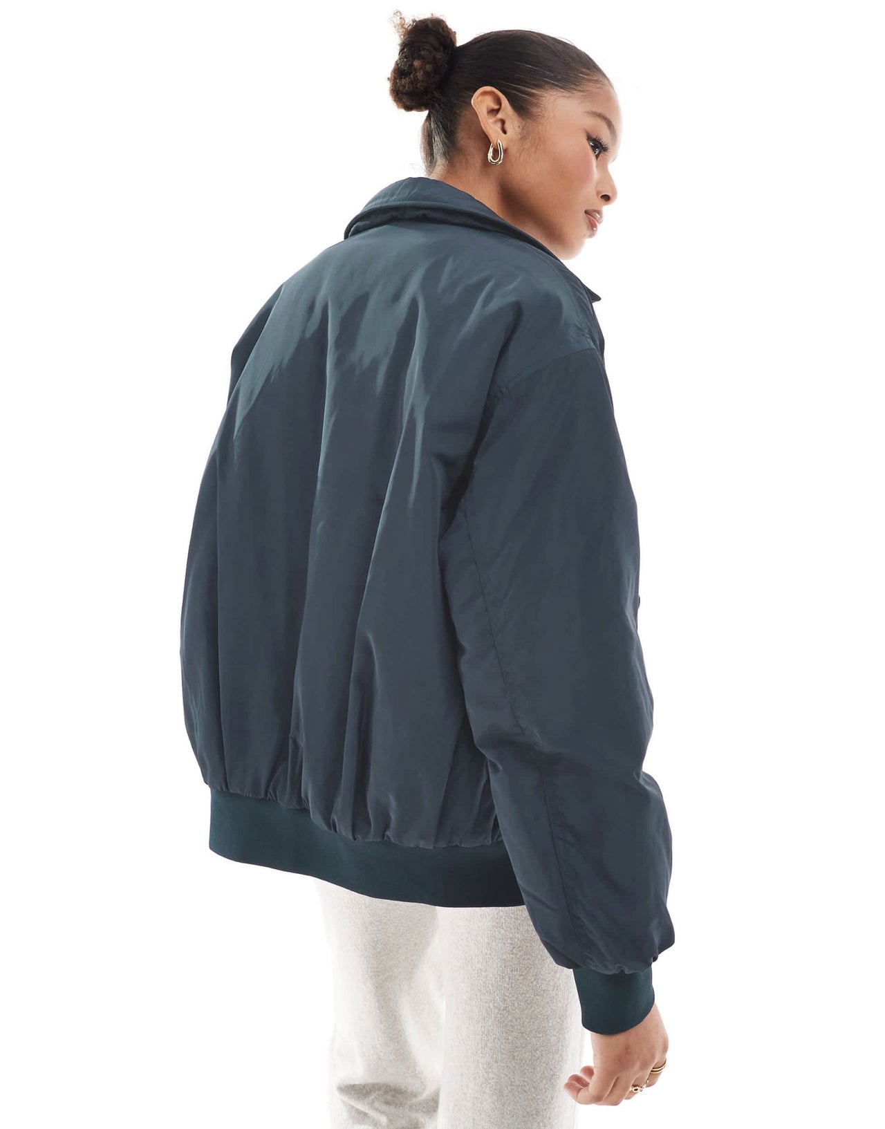 Stradivarius STR bomber jacket in navy - ASOS Sample Sale