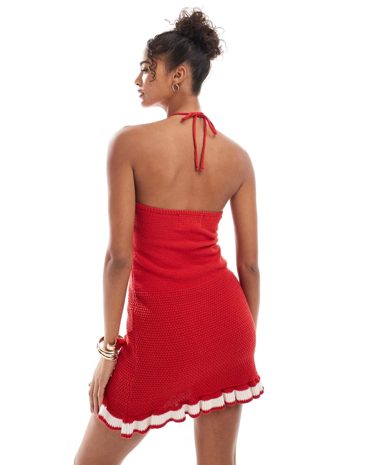 Stradivarius STR knit mini dress in red - ASOS Sample Sale