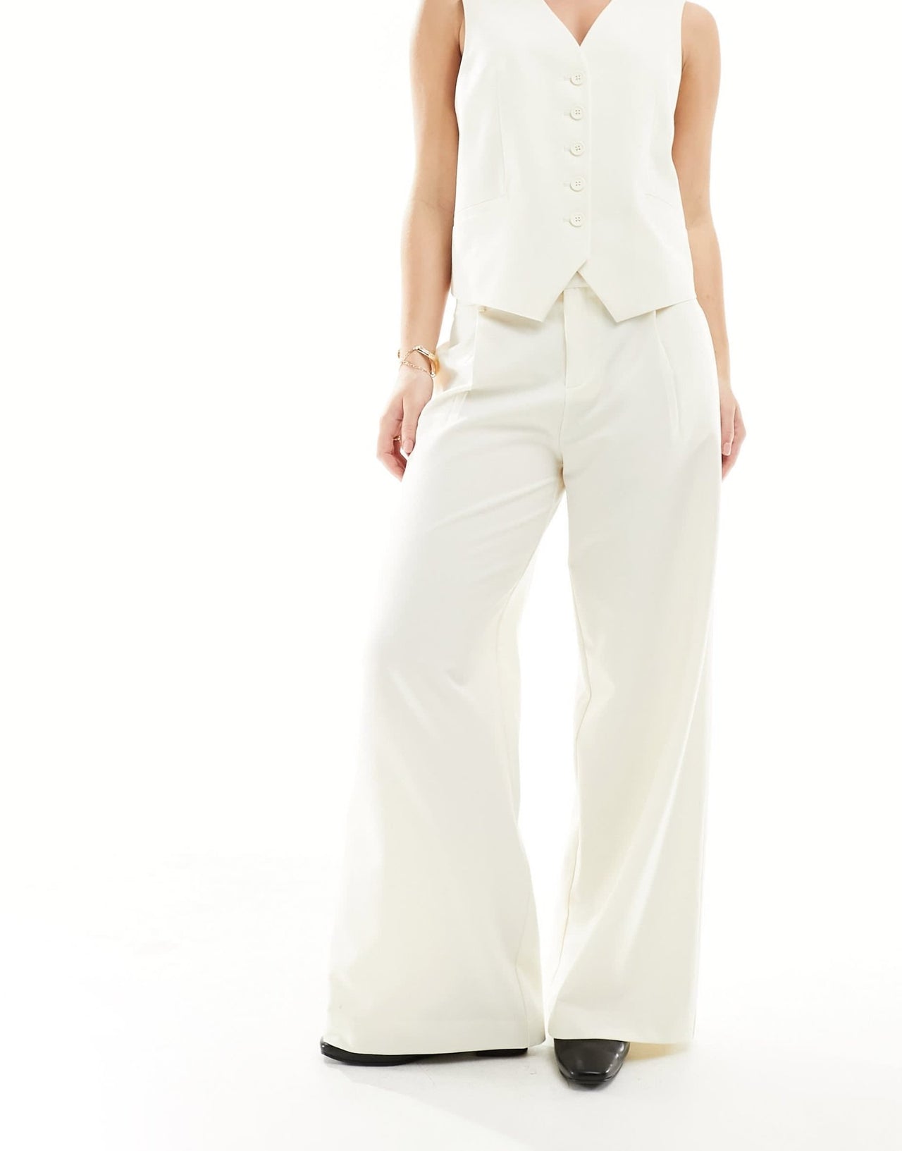 Stradivarius STR tailored trouser in natural co-ord - ASOS Sample Sale