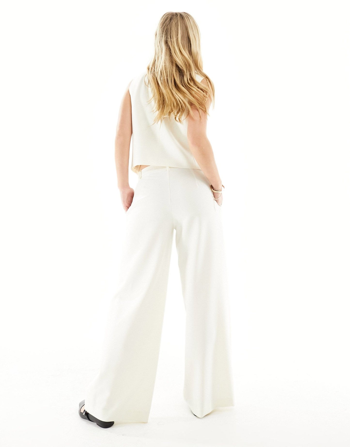 Stradivarius STR tailored trouser in natural co-ord - ASOS Sample Sale