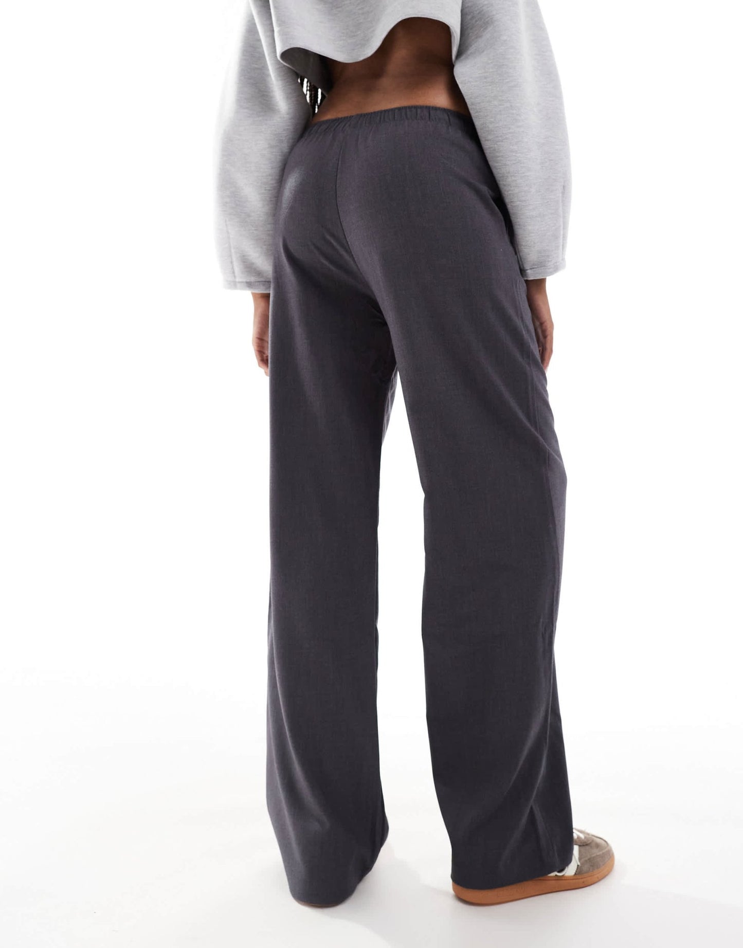 Stradivarius Tall pull on trouser in grey - ASOS Sample Sale
