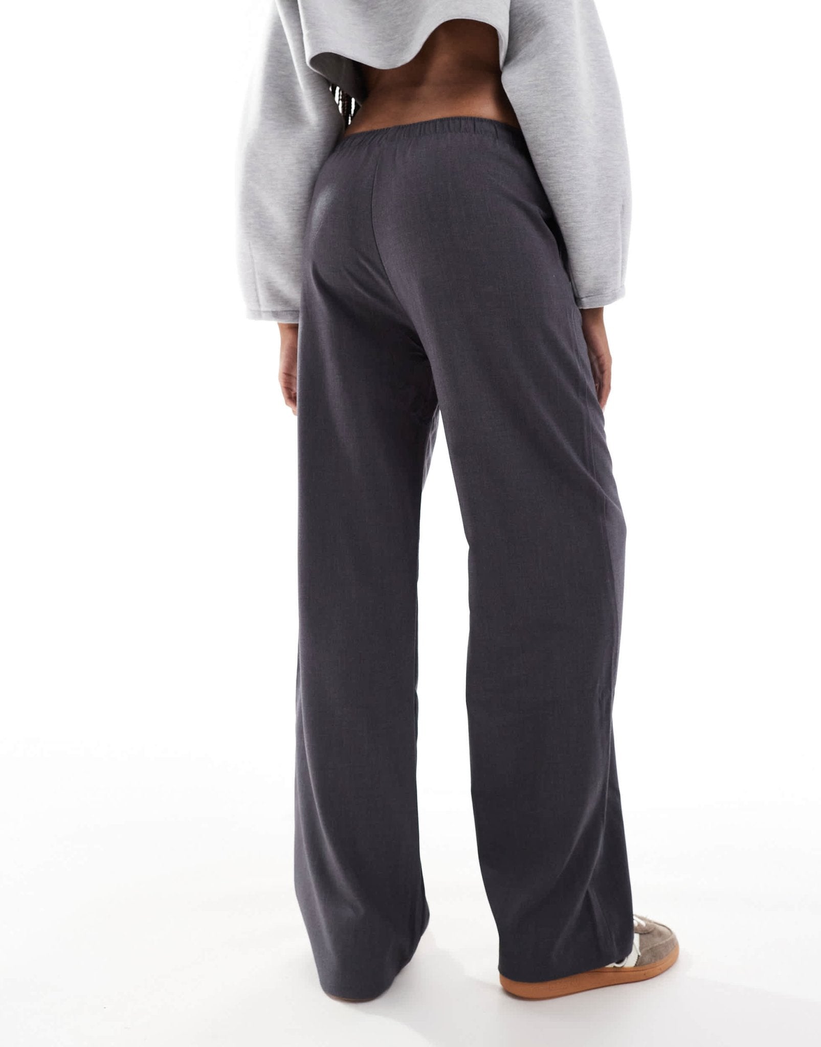 Stradivarius Tall pull on trouser in grey - ASOS Sample Sale