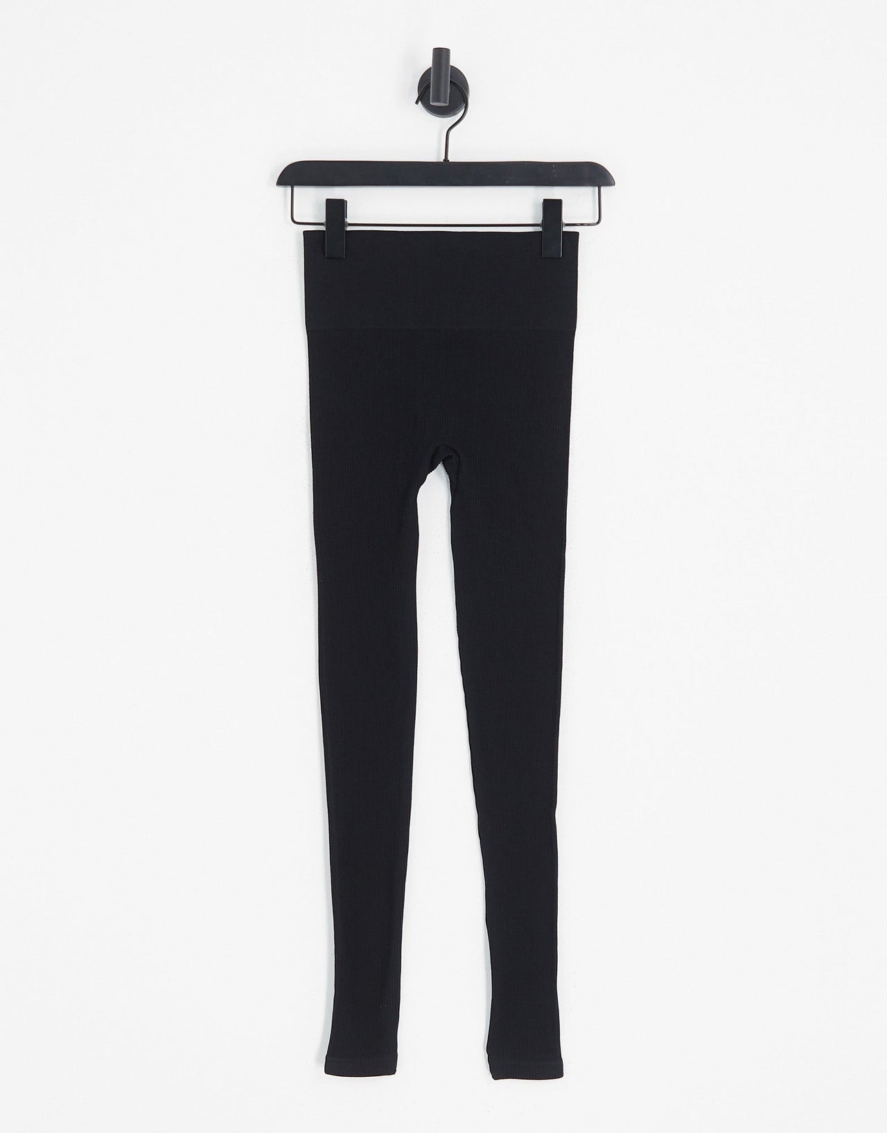 Stradivarius Tall seamless ribbed leggings in black - ASOS Sample Sale