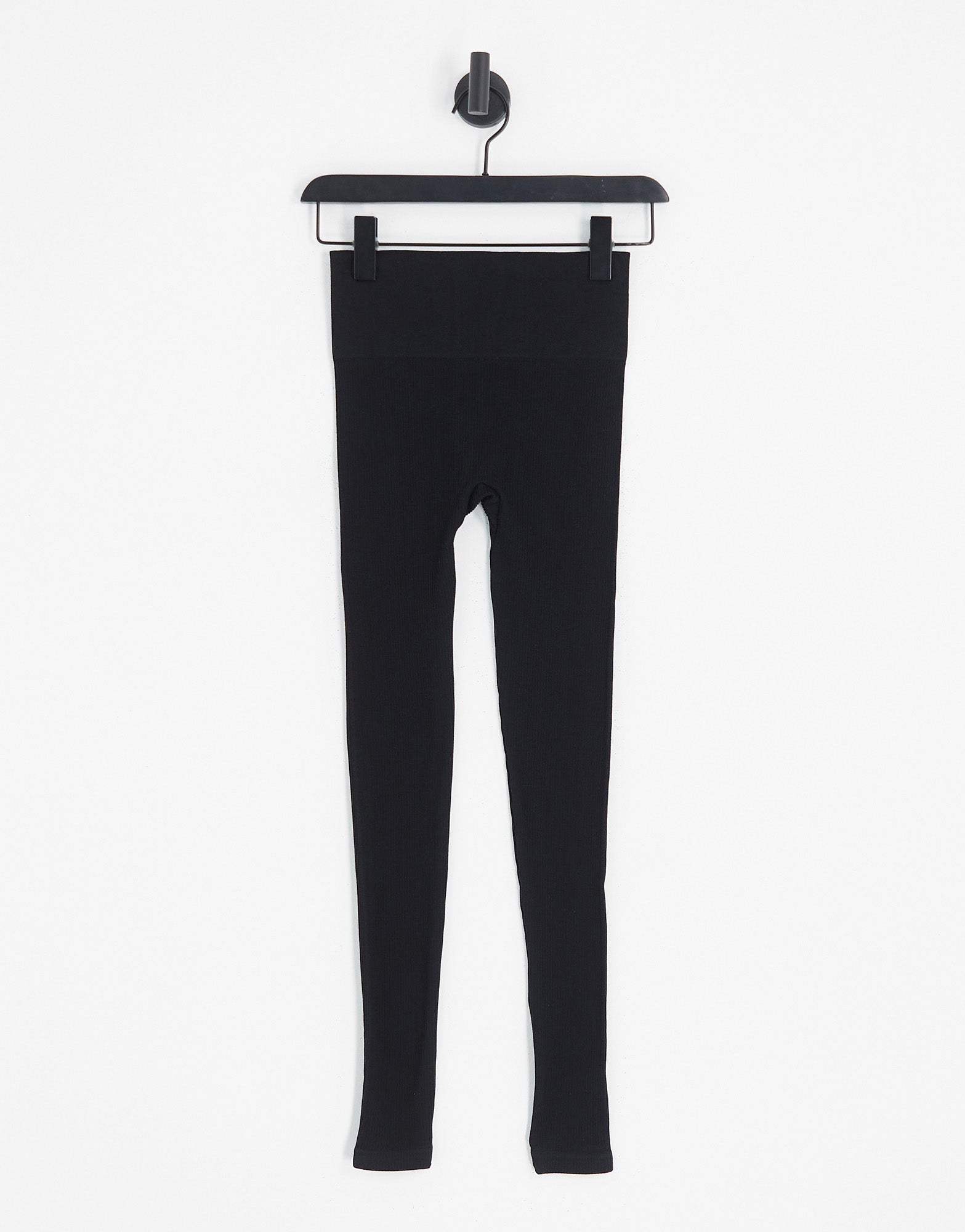Stradivarius Tall seamless ribbed leggings in black - ASOS Sample Sale