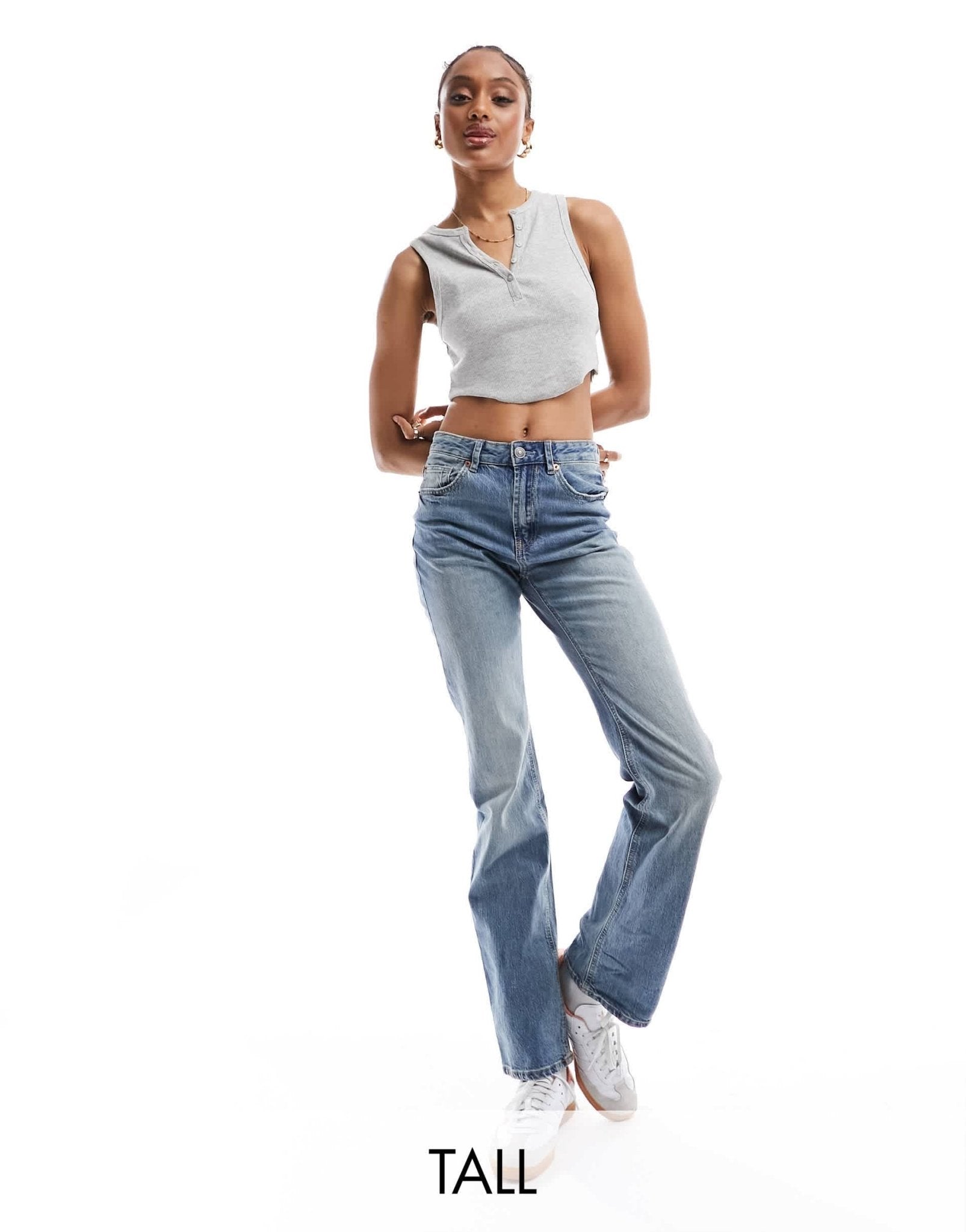Stradivarius Tall straight leg jean in vintage wash - ASOS Sample Sale