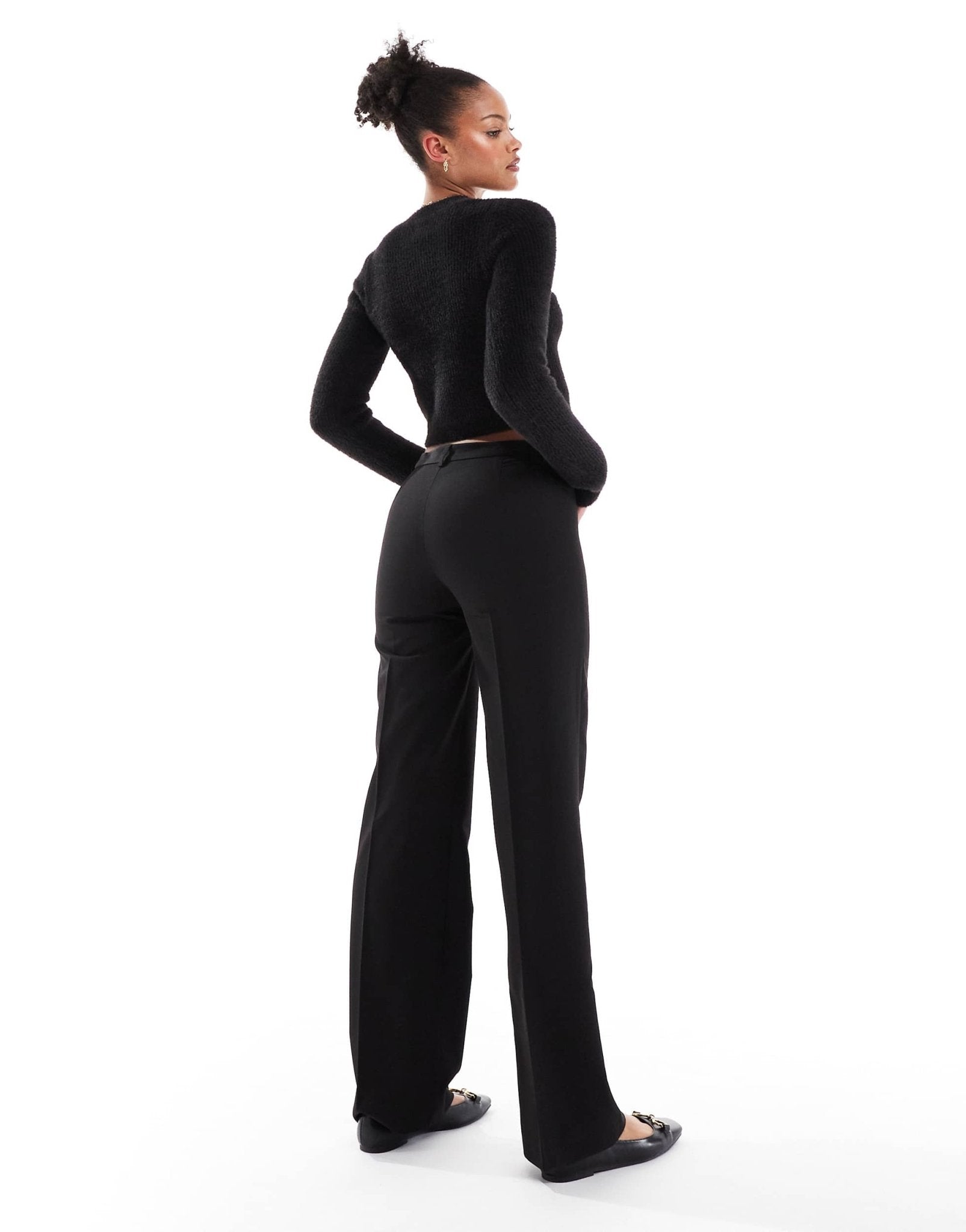 Stradivarius Tall tailored trouser in black - ASOS Sample Sale