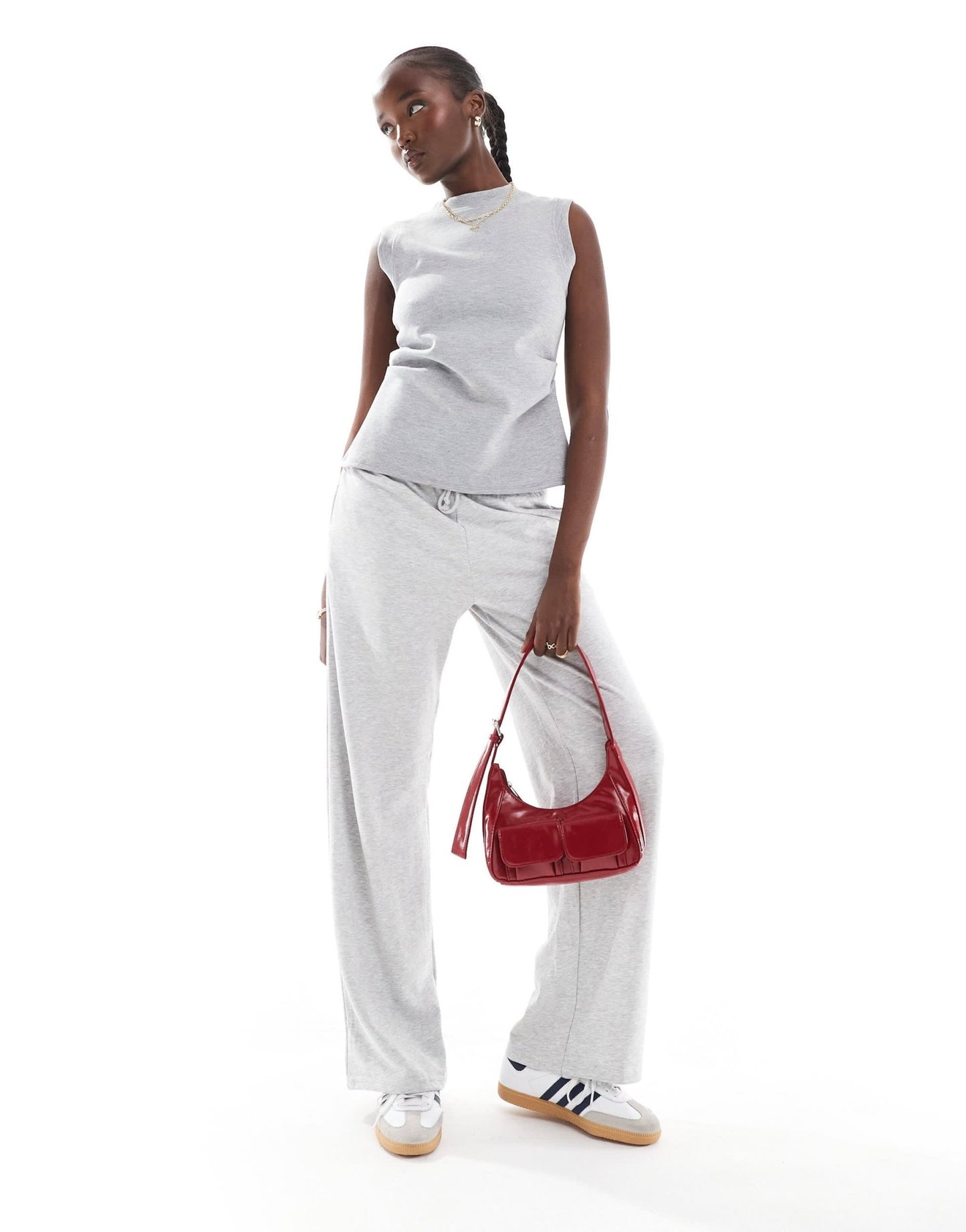 Stradivarius Tall wide leg jogger in grey - ASOS Sample Sale
