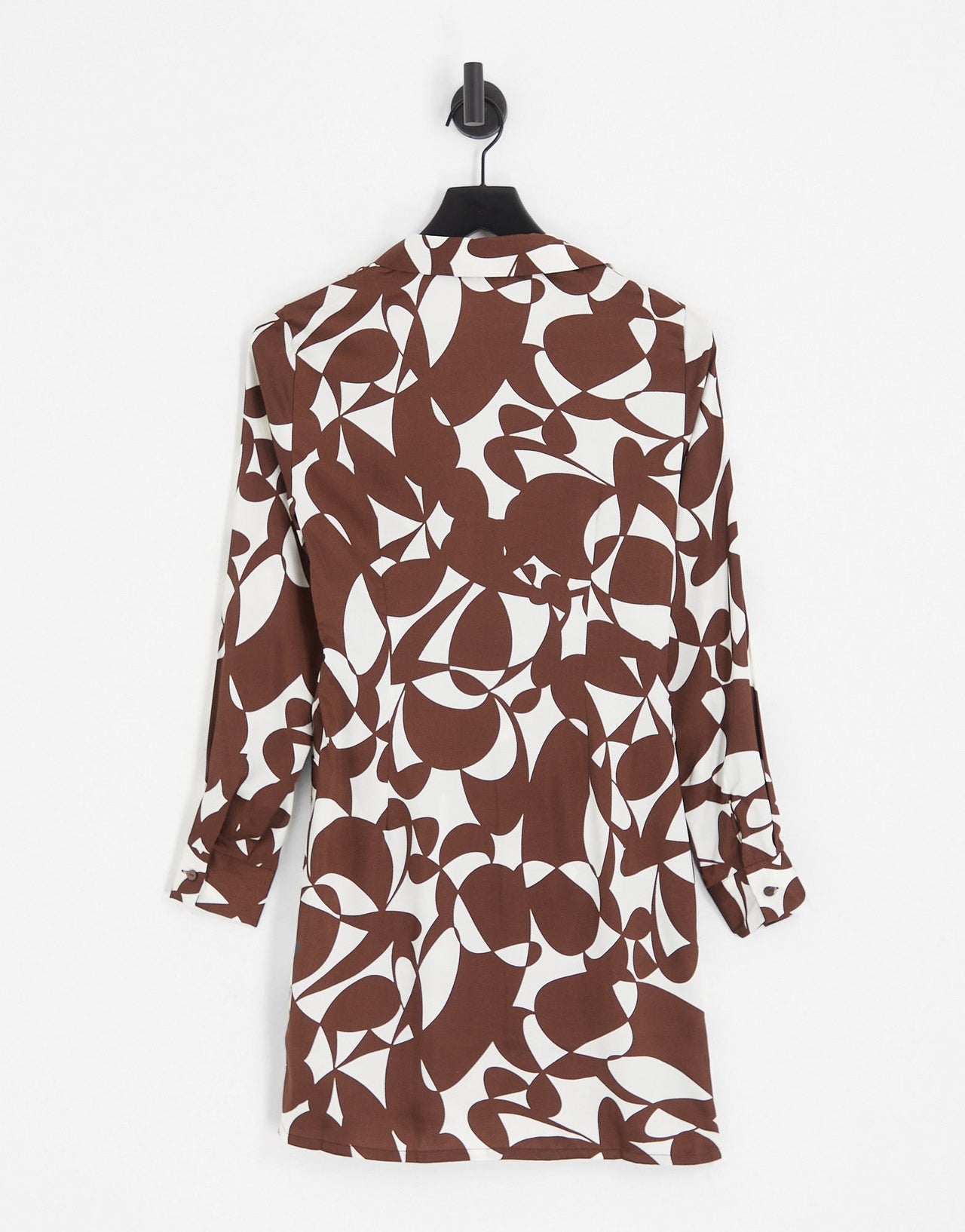 Stradivarius twist detail printed satin shirt dress - ASOS Sample Sale