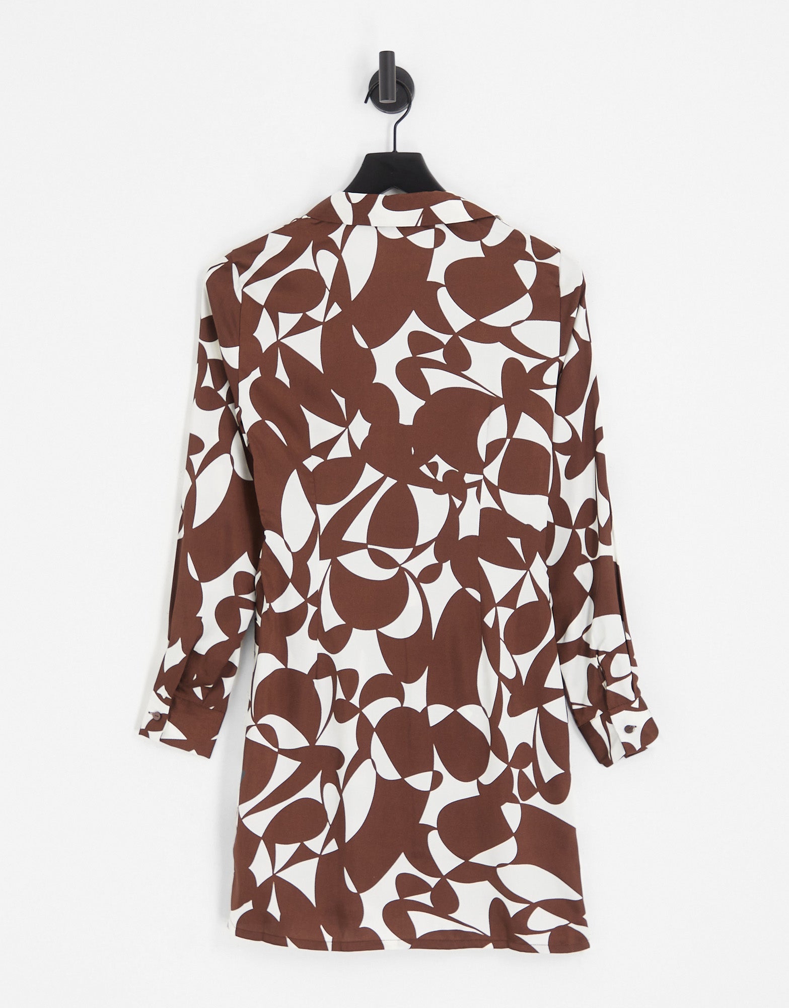 Stradivarius twist detail printed satin shirt dress - ASOS Sample Sale