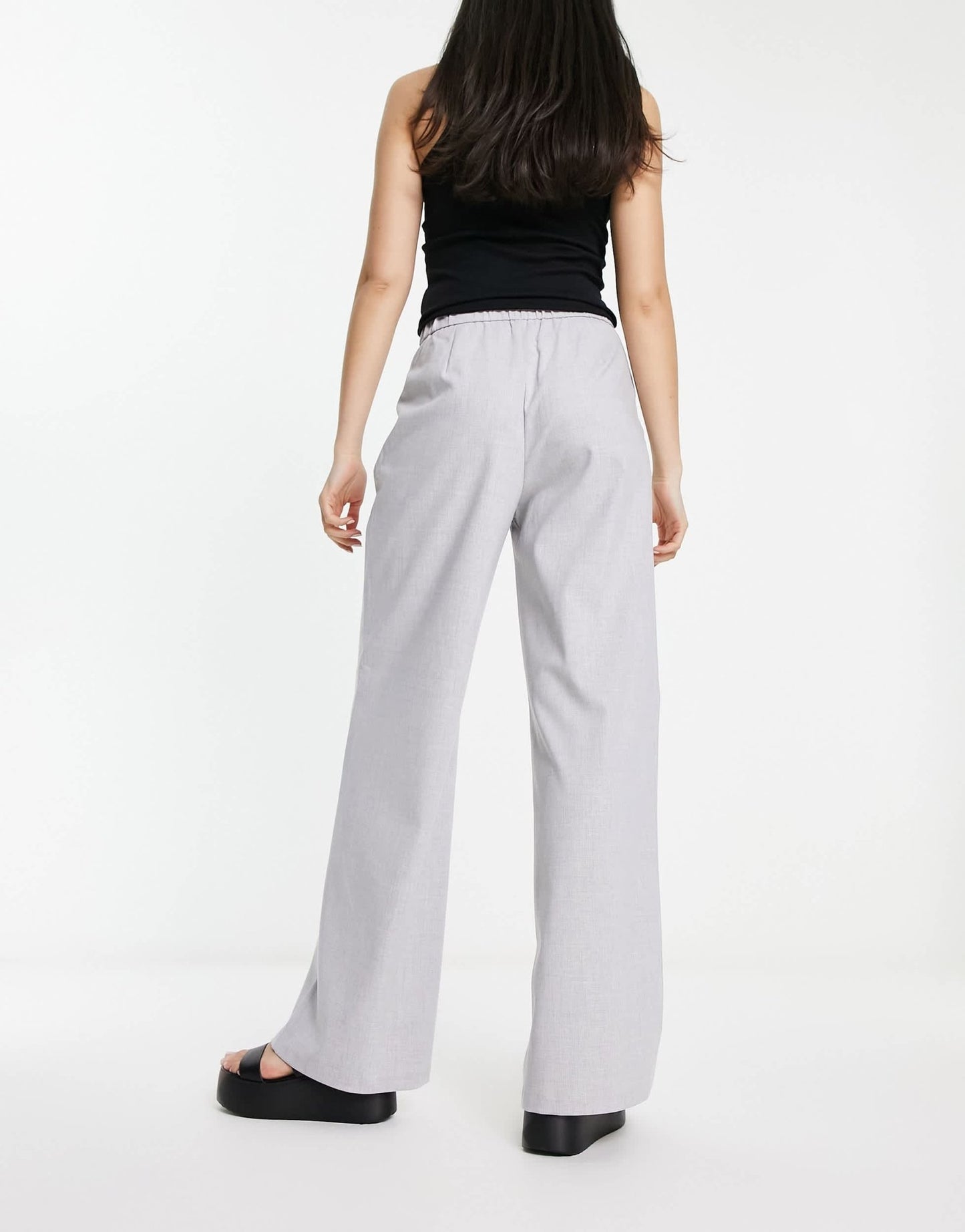 Stradivarius wide leg relaxed dad trouser in grey - ASOS Sample Sale