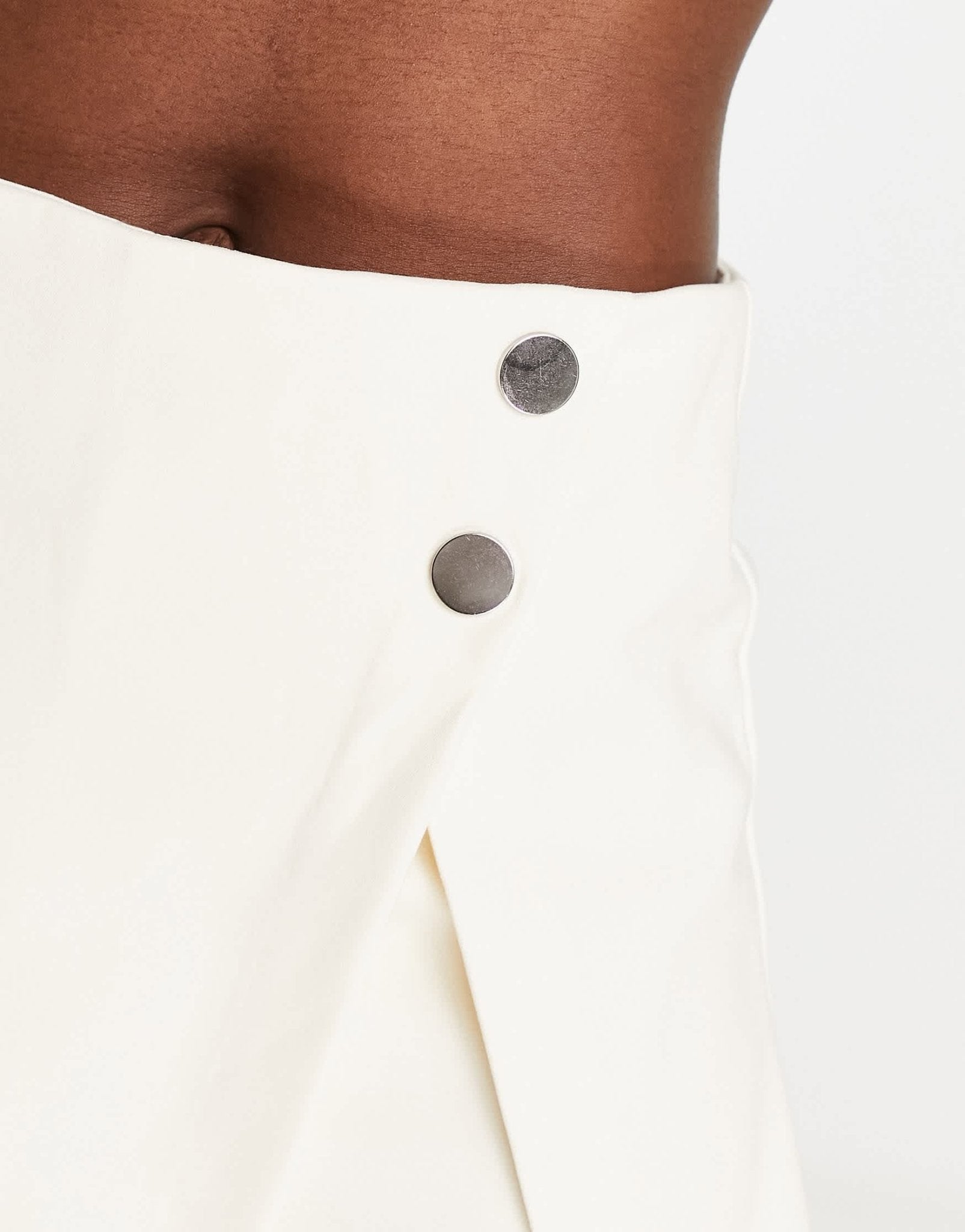 Stradivarius wrap skort in white - ASOS Sample Sale