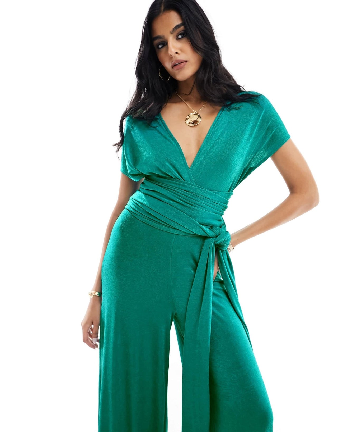 Style Cheat multiway wide leg jumpsuit in blue - ASOS Sample Sale