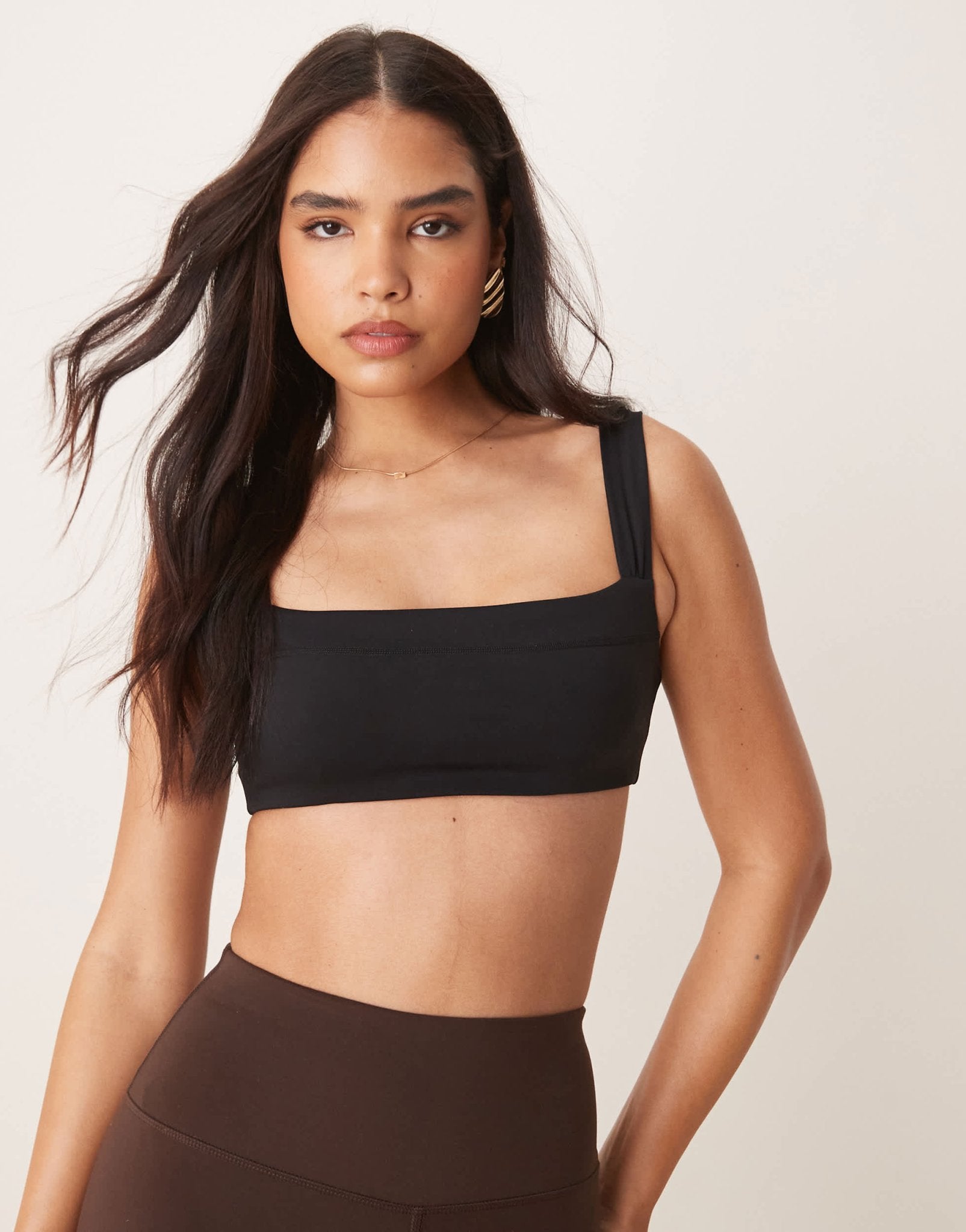 TALA DayFlex ruched strap bandeau bra in black - ASOS Sample Sale