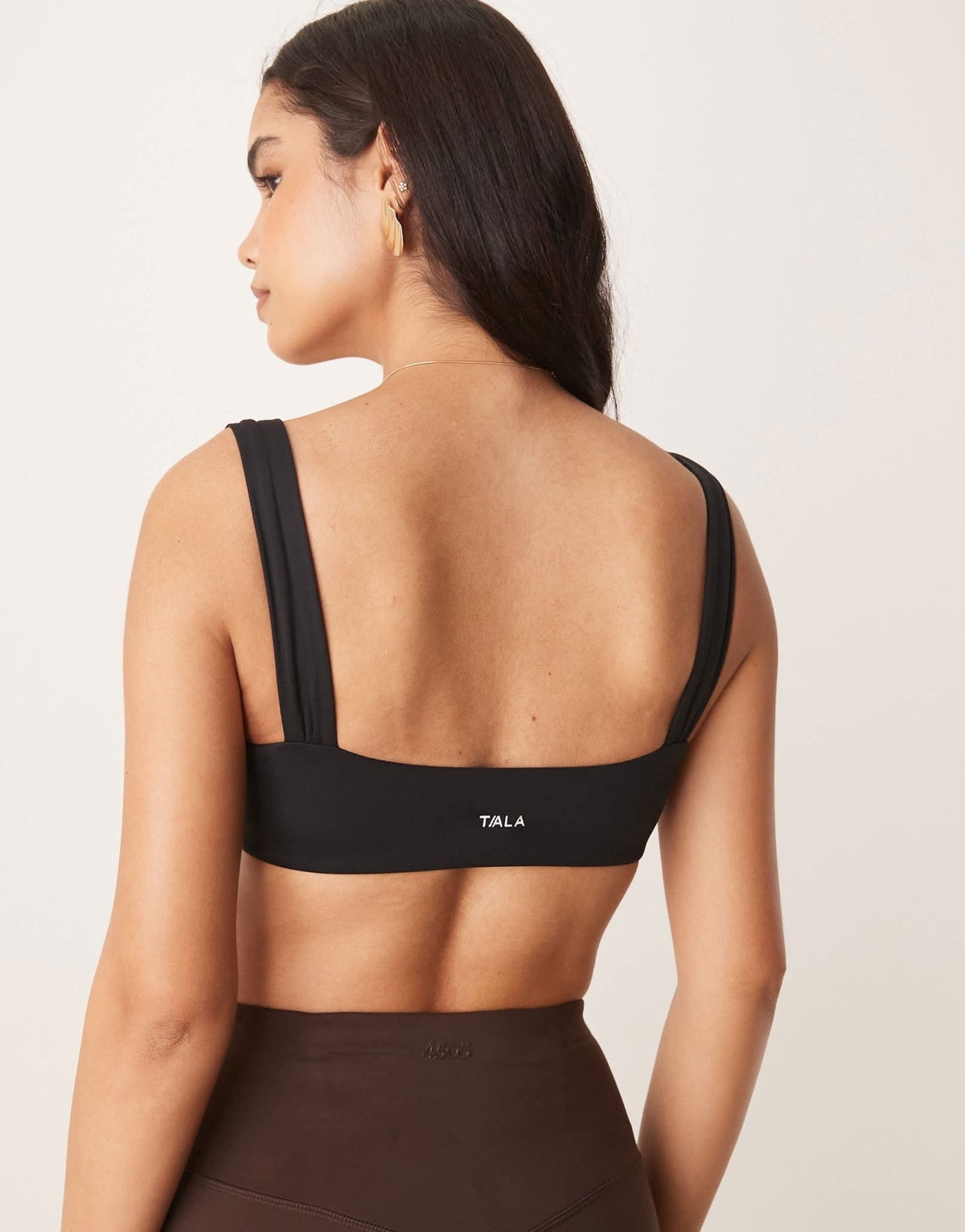 TALA DayFlex ruched strap bandeau bra in black - ASOS Sample Sale