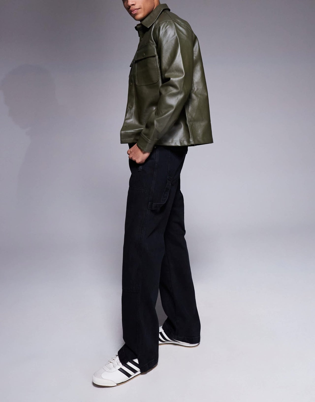 The Couture Club carpenter rivet detail jeans in black wash - ASOS Sample Sale