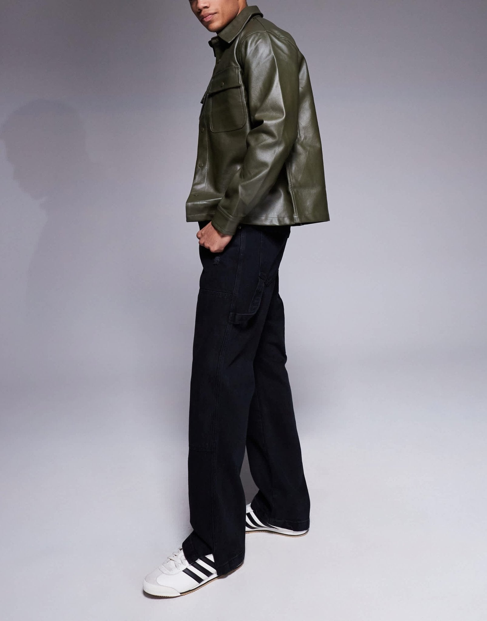 The Couture Club carpenter rivet detail jeans in black wash - ASOS Sample Sale