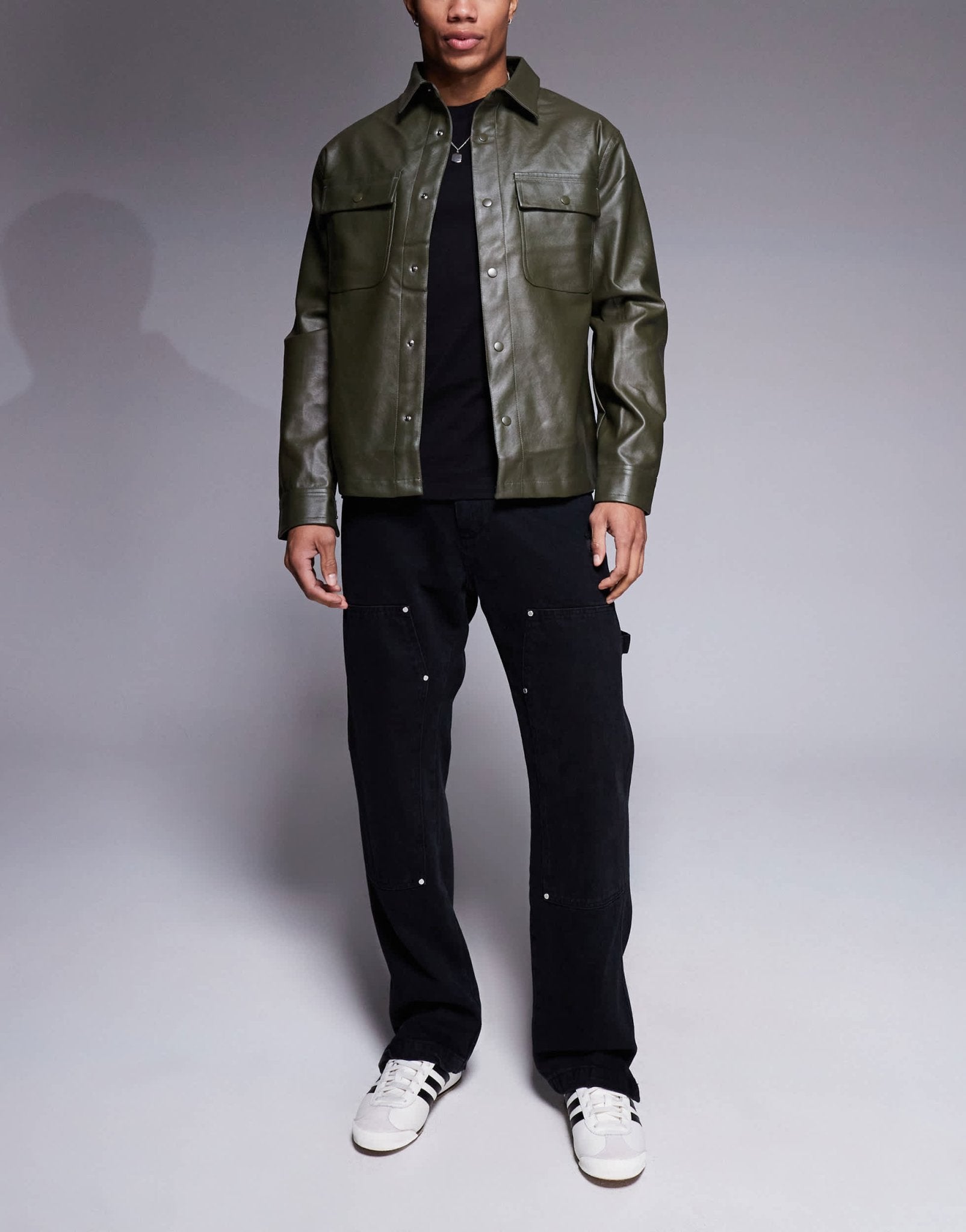 The Couture Club carpenter rivet detail jeans in black wash - ASOS Sample Sale