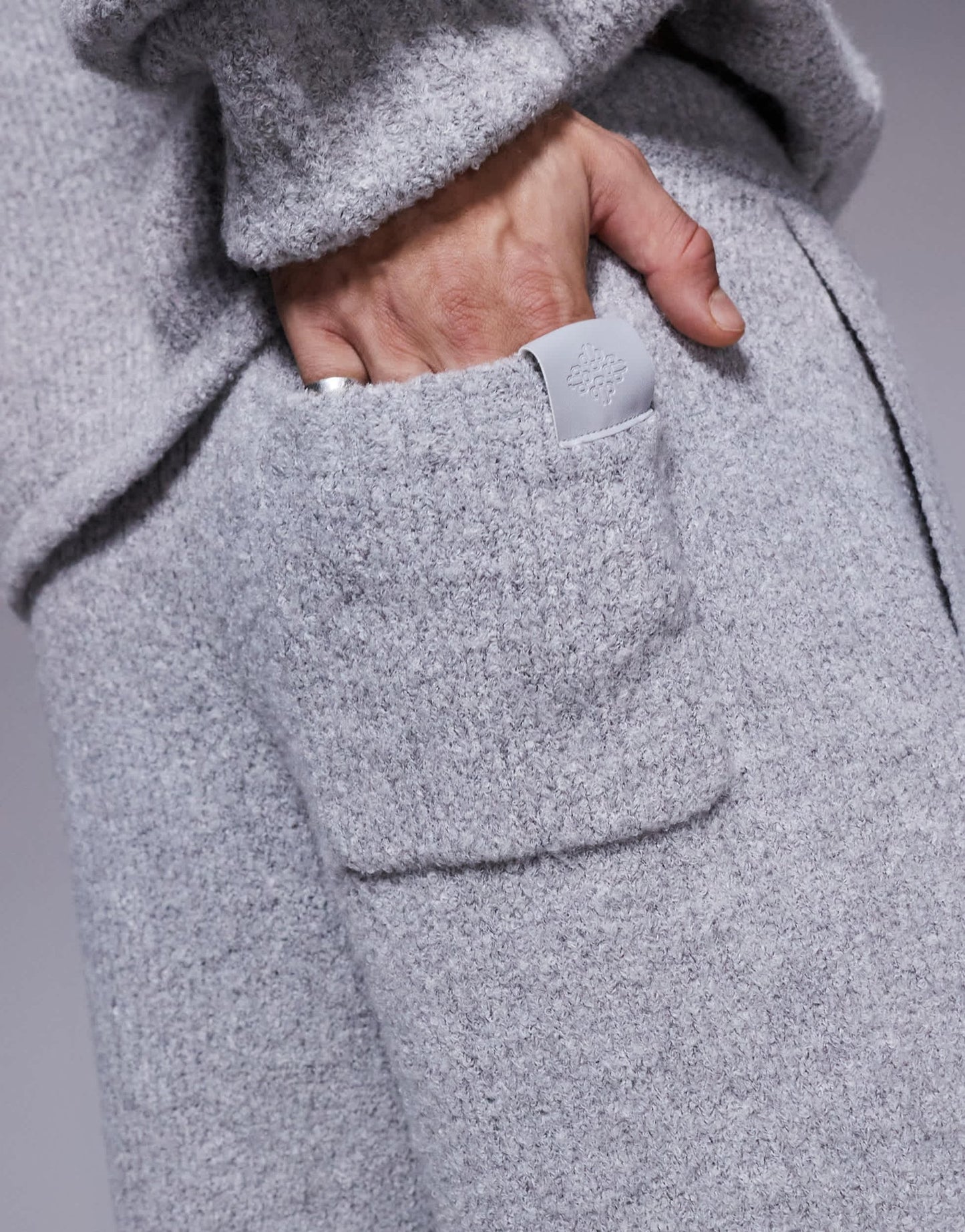 The Couture Club co - ord boucle knit shorts in grey marl - ASOS Sample Sale