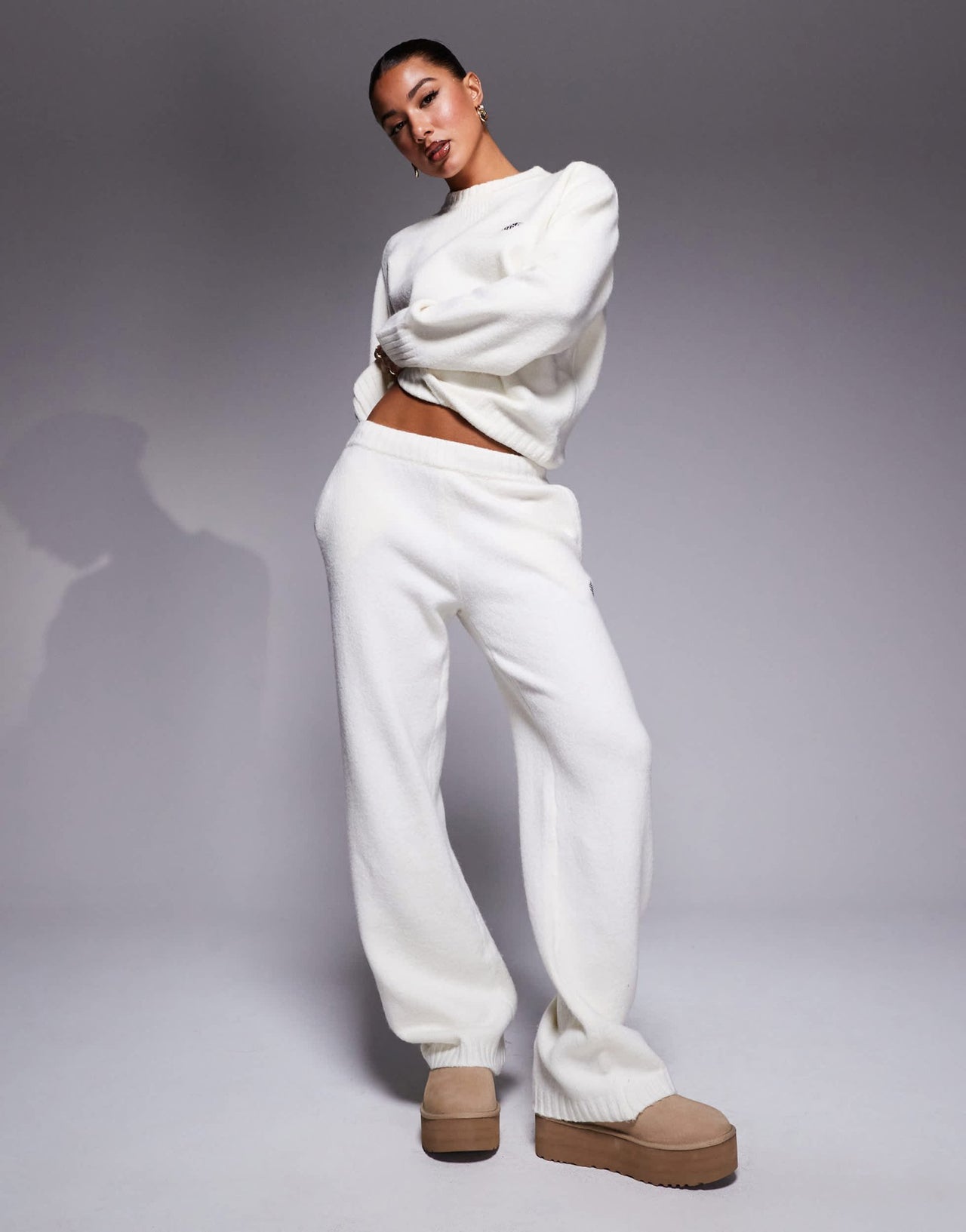 The Couture Club co - ord knit relaxed joggers in off white - ASOS Sample Sale