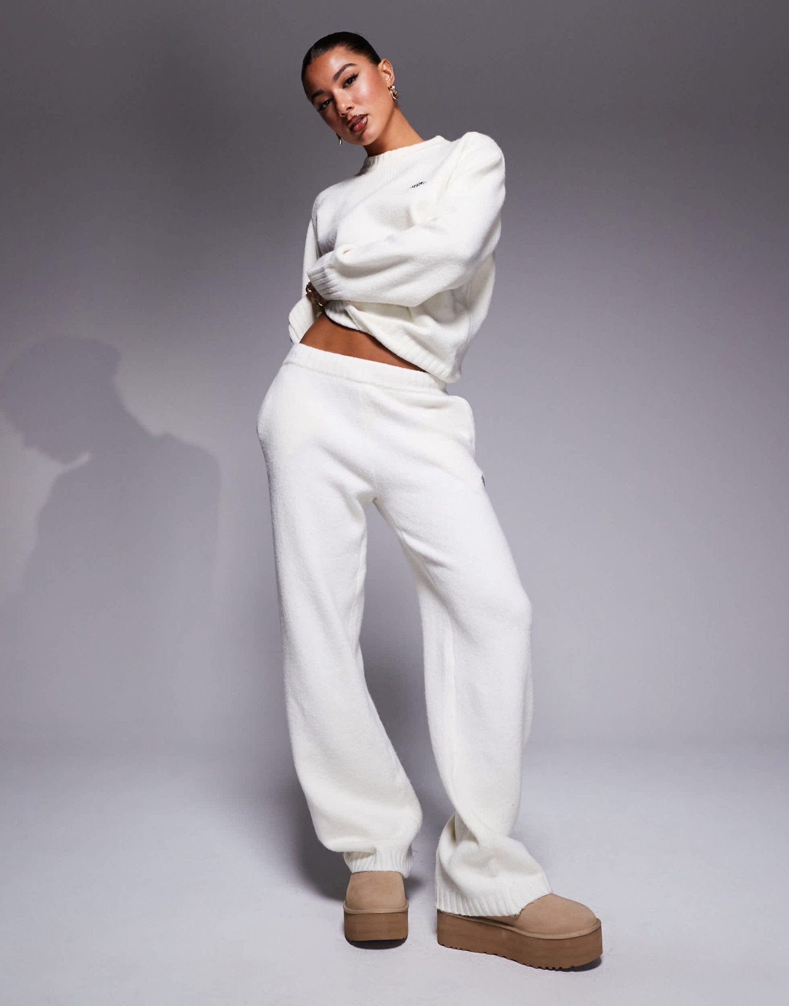 The Couture Club co - ord knit relaxed joggers in off white - ASOS Sample Sale